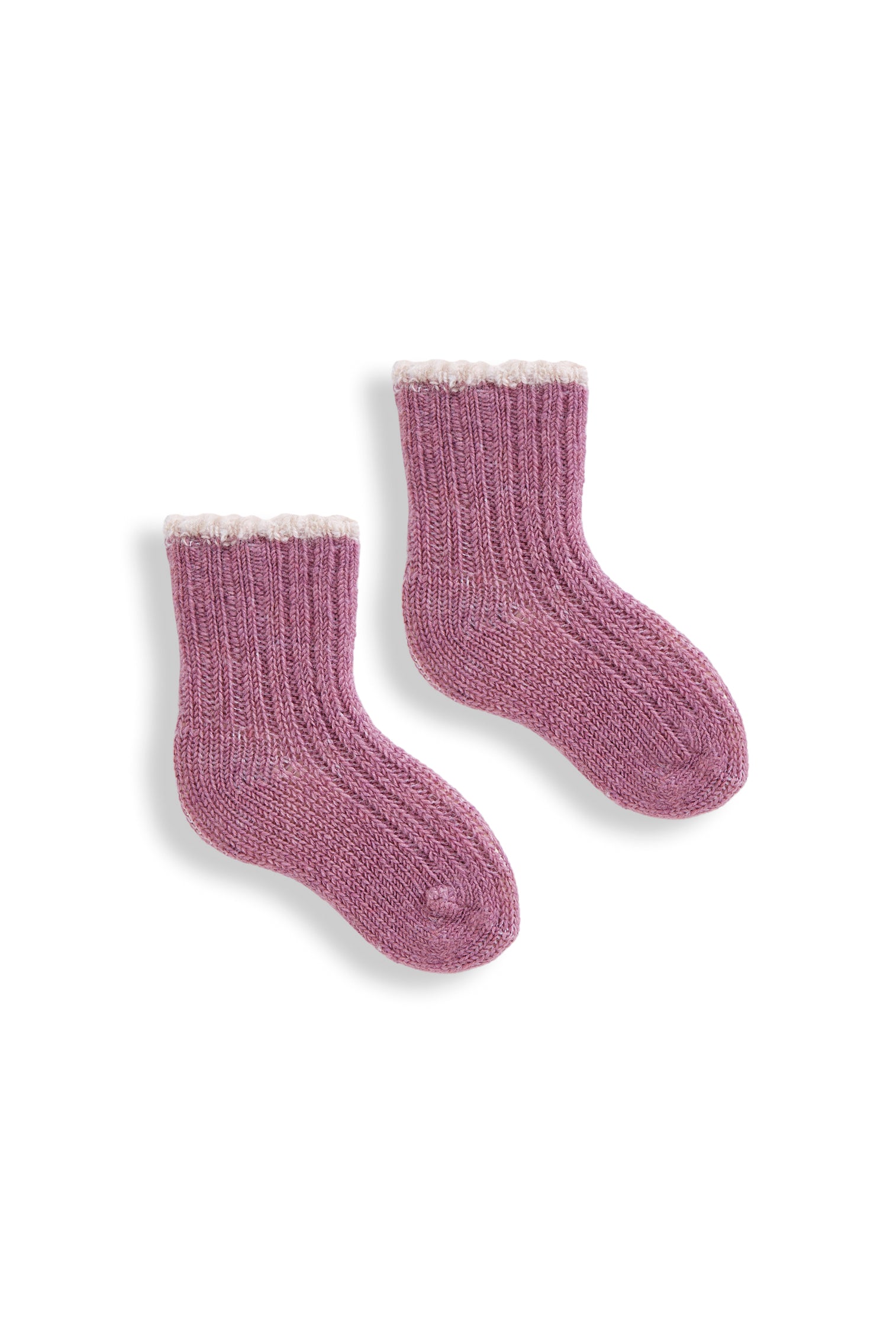 baby tipped rib wool cashmere socks