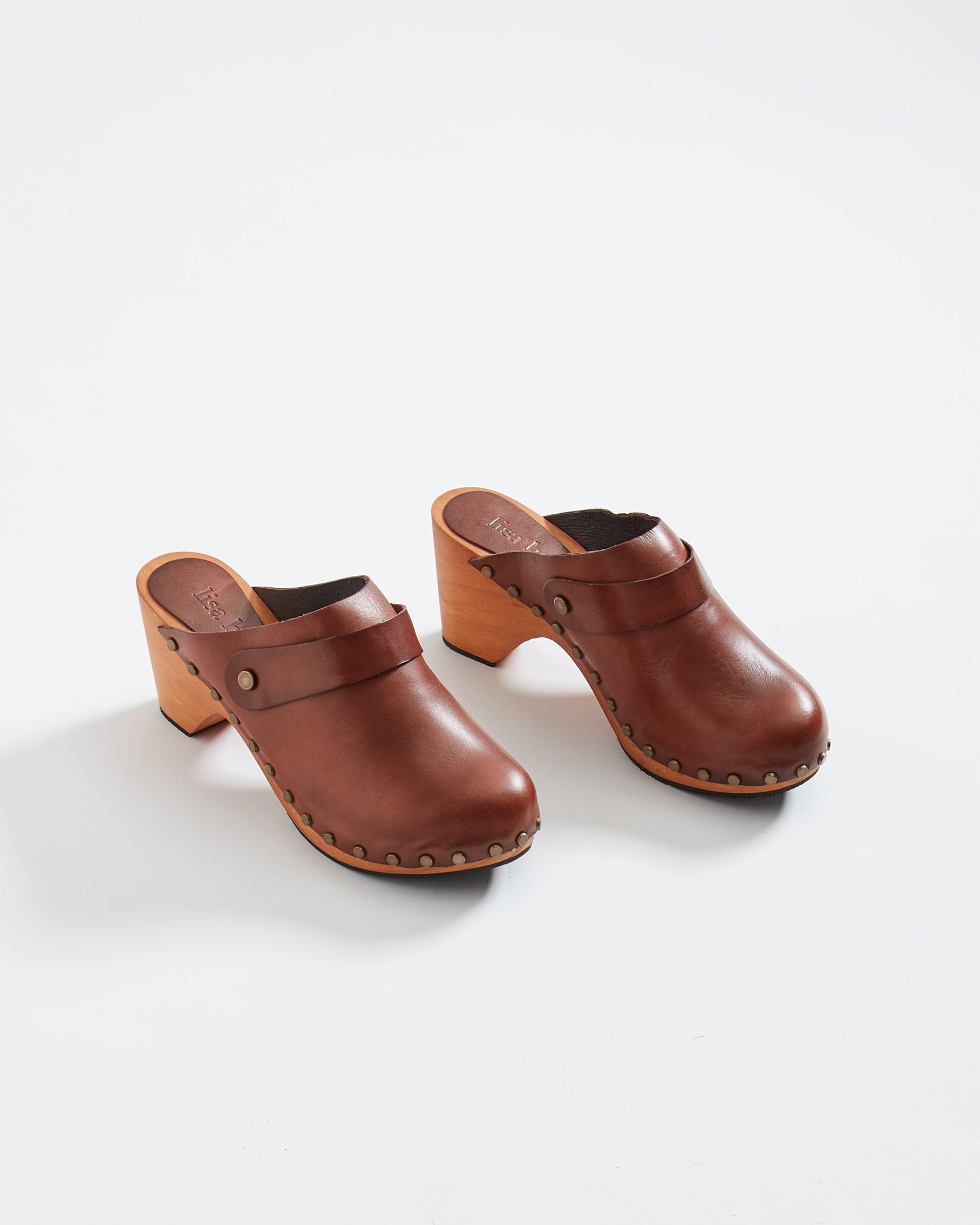High Heel Classic Clogs in Tan