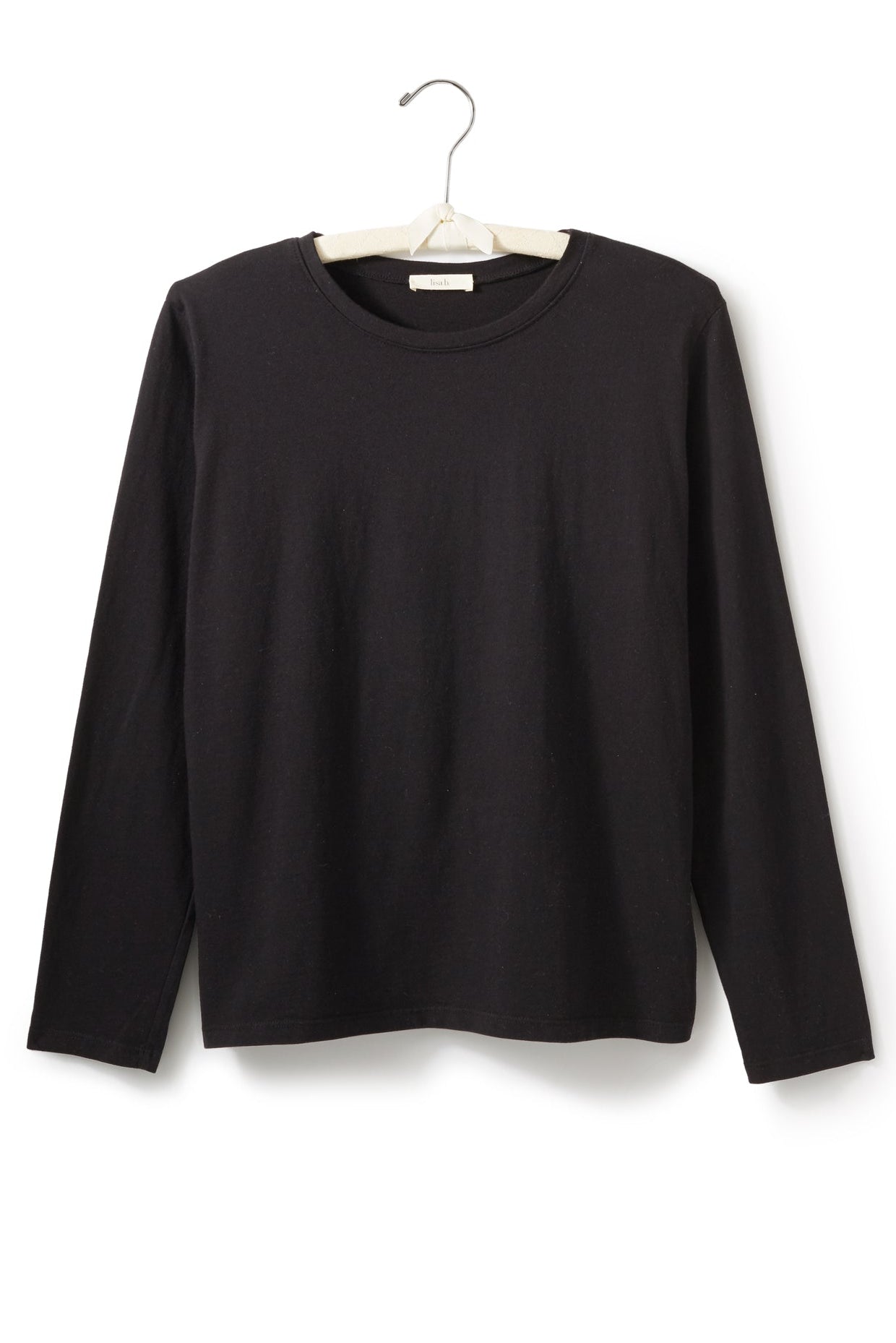 long sleeve boxy crew tee shirt | lisa b.