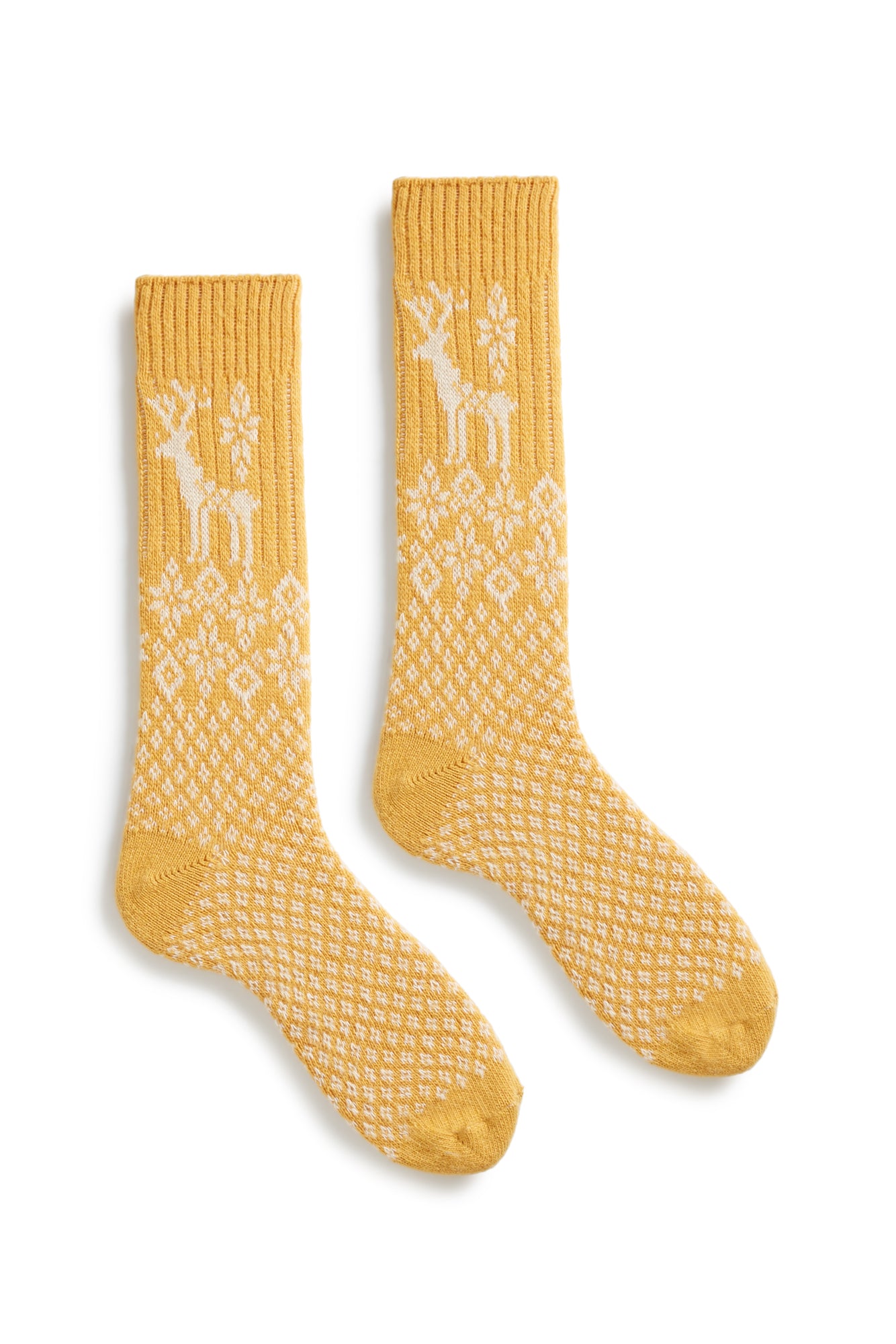 men's reindeer wool cashmere crew socks