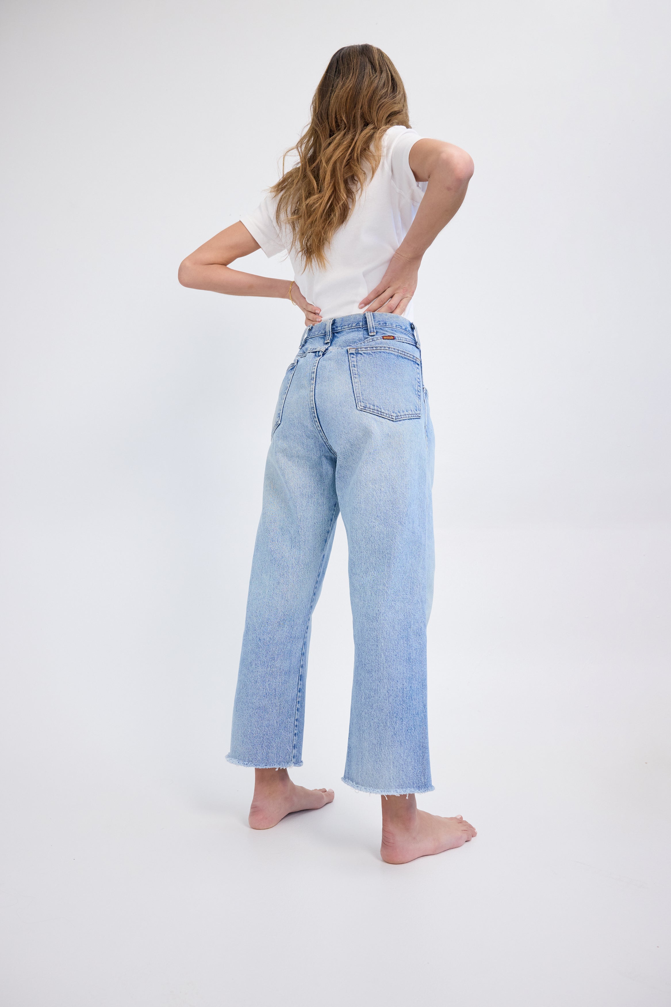 Upcycled Pleat Front Denim