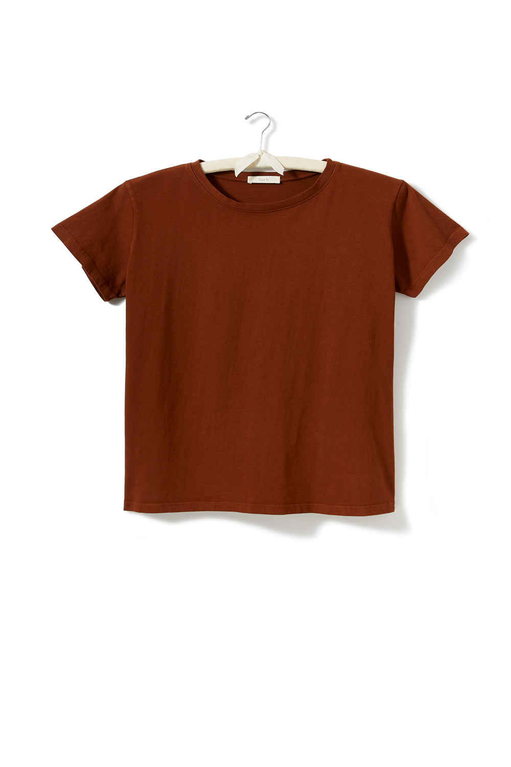 cropped short sleeve relaxed crew neck tee shirt