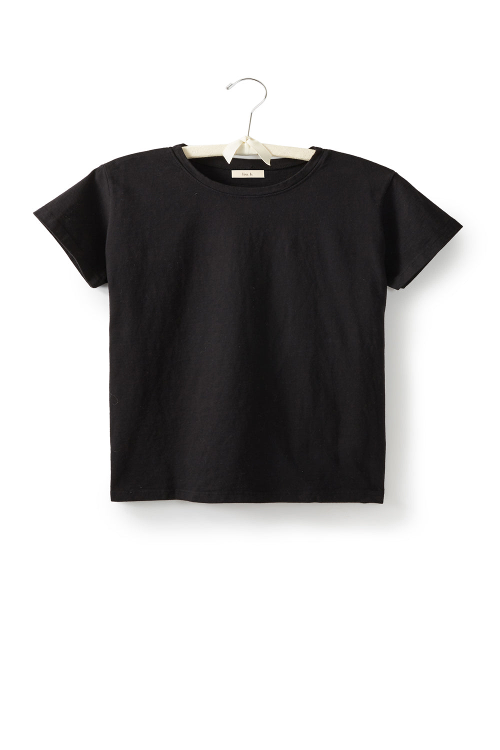 cropped short sleeve relaxed crew neck tee shirt