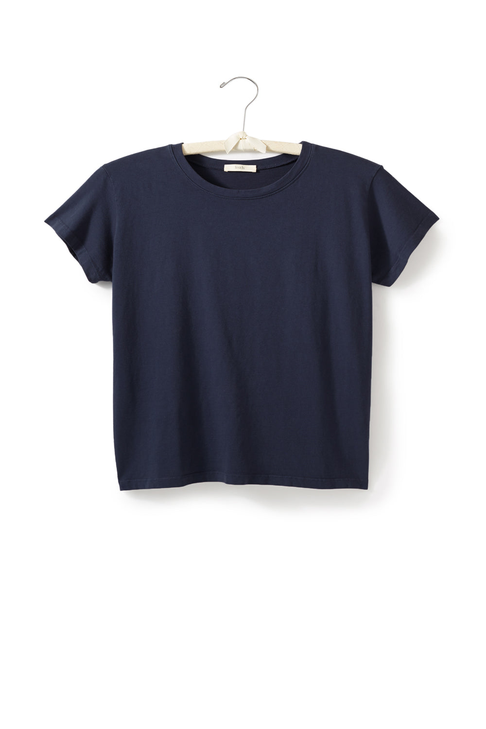cropped short sleeve relaxed crew neck tee shirt