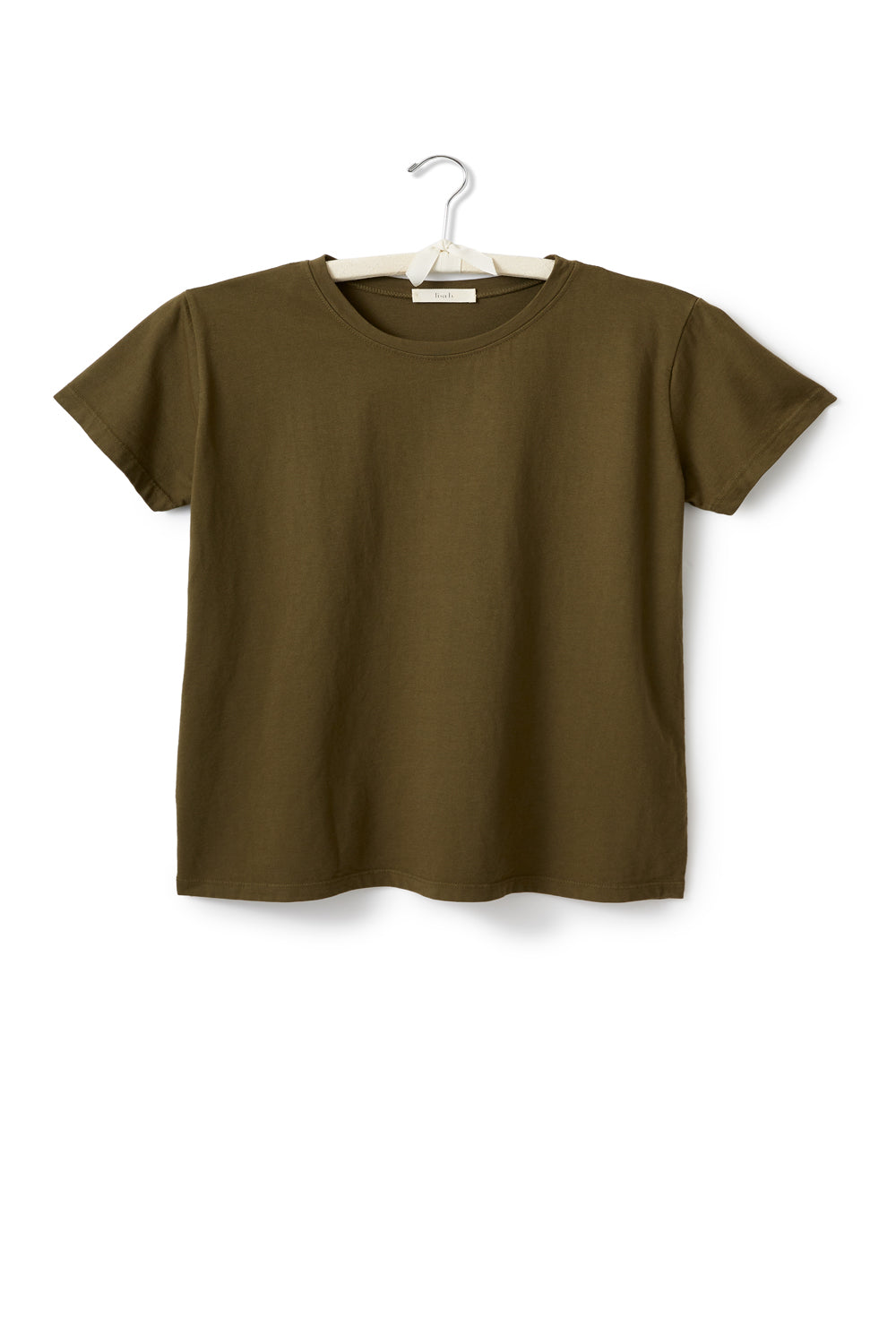 cropped short sleeve relaxed crew neck tee shirt