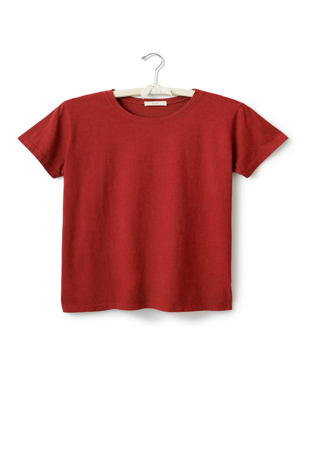 cropped short sleeve relaxed crew neck tee shirt