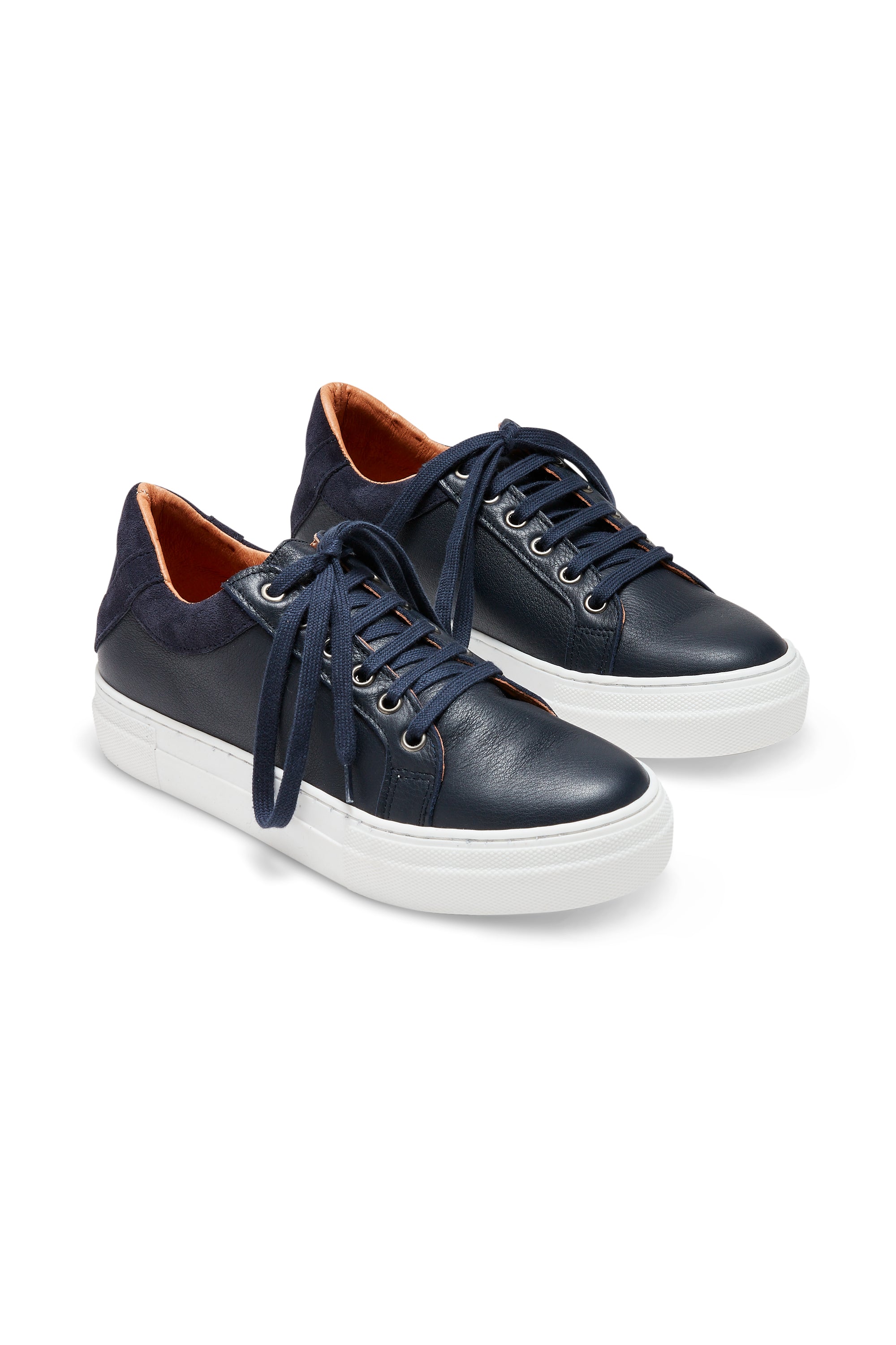 leather sneaker in navy lisa