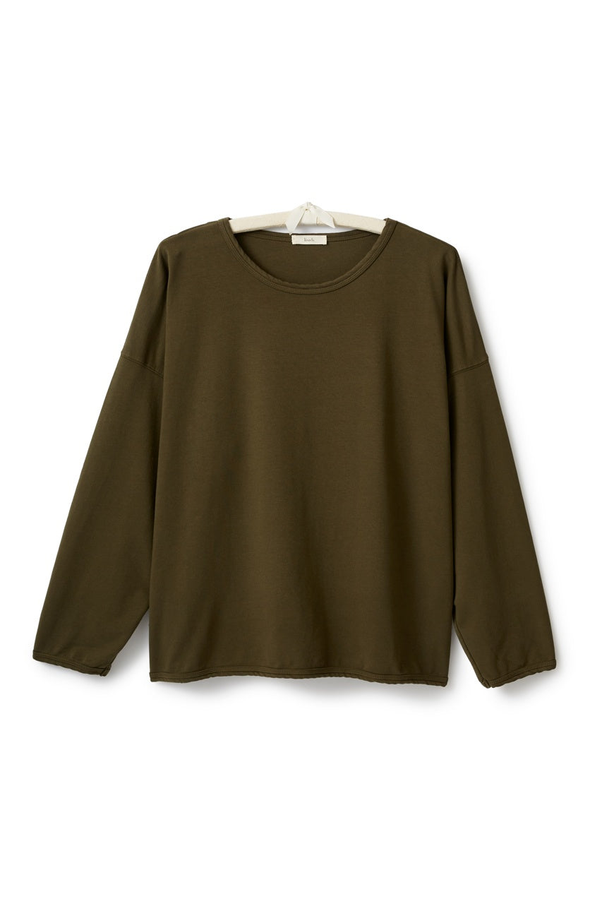 lounge shirt Cotton Knits lisa b. olive one size