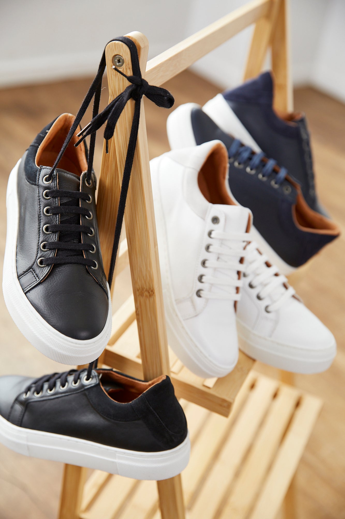 leather sneakers