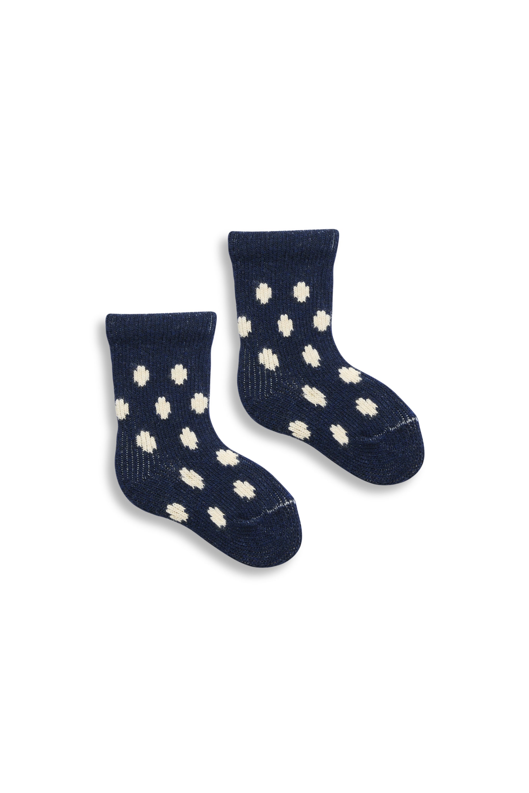 lisa b. wool cashmere baby socks | dot in navy
