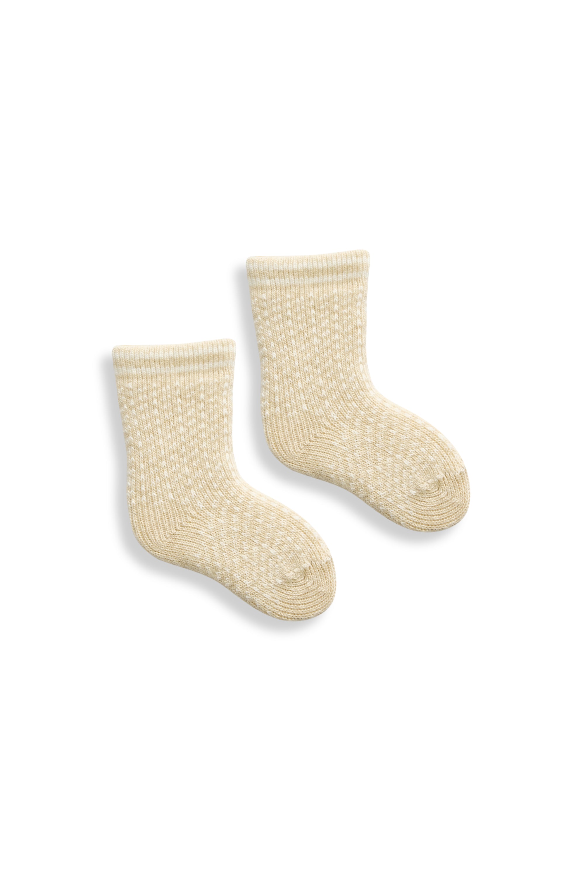 lisa b. wool cashmere baby socks | nordic birdseye in créme