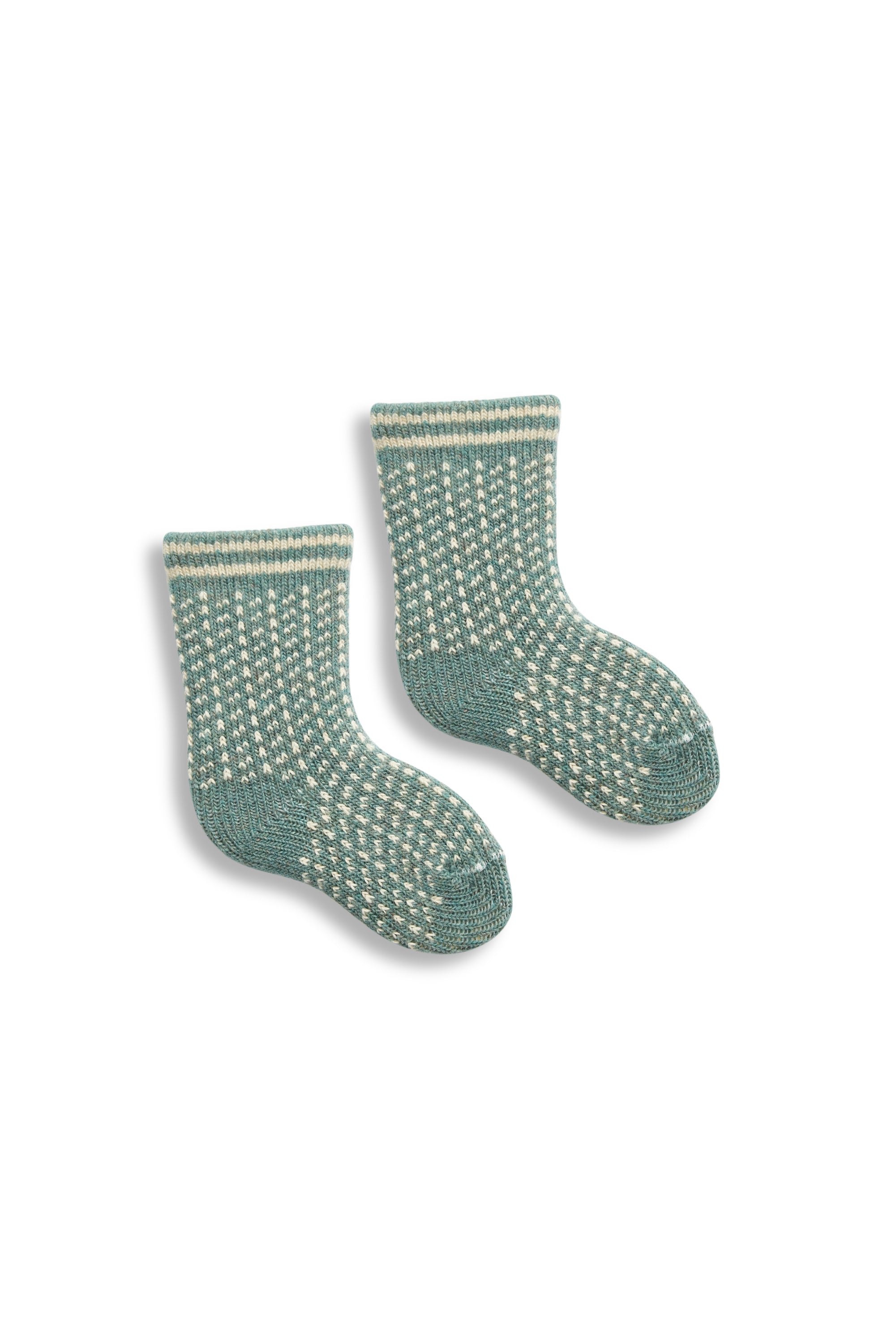 lisa b. wool cashmere baby socks | nordic birdseye in mineral