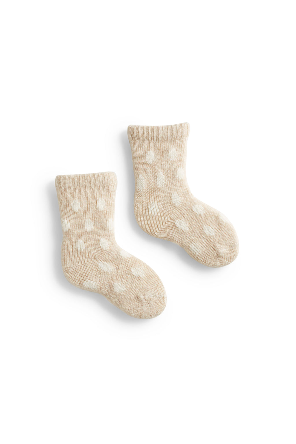 lisa b. wool cashmere baby socks | dot in créme