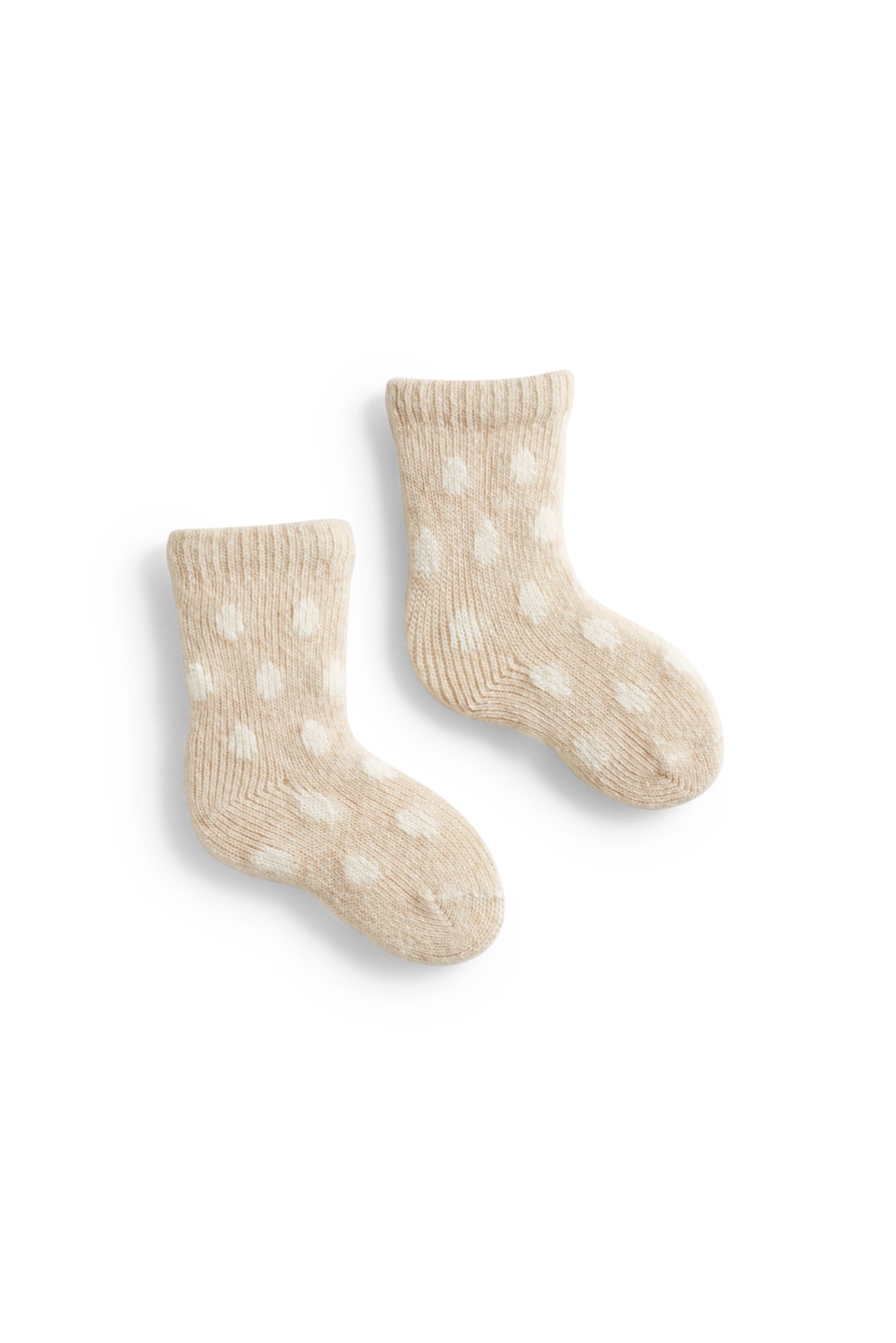lisa b. wool cashmere baby socks | dot in créme
