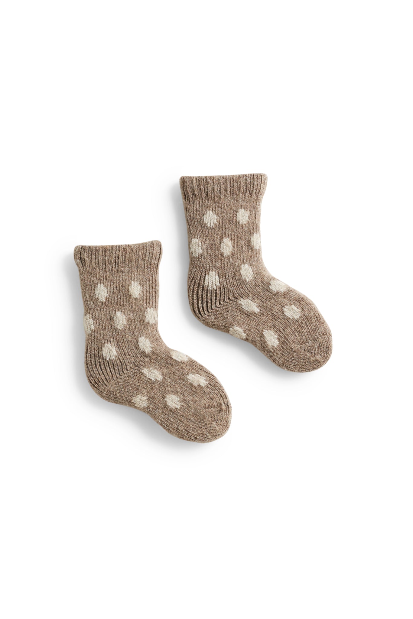 lisa b. wool cashmere baby socks | dot in mushroom