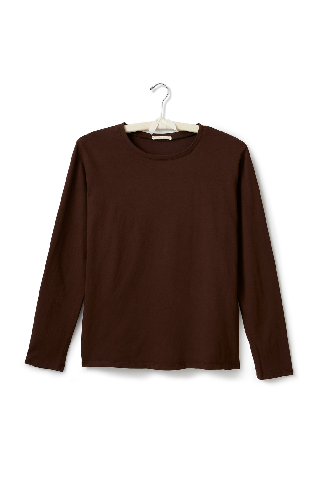 long sleeve boxy crew tee shirt