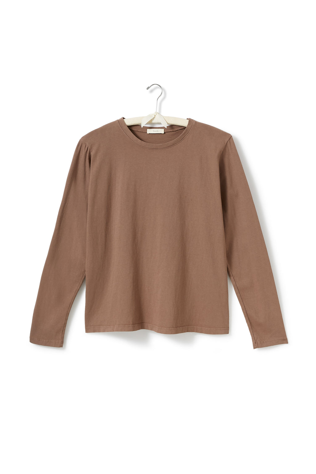 long sleeve boxy crew tee shirt