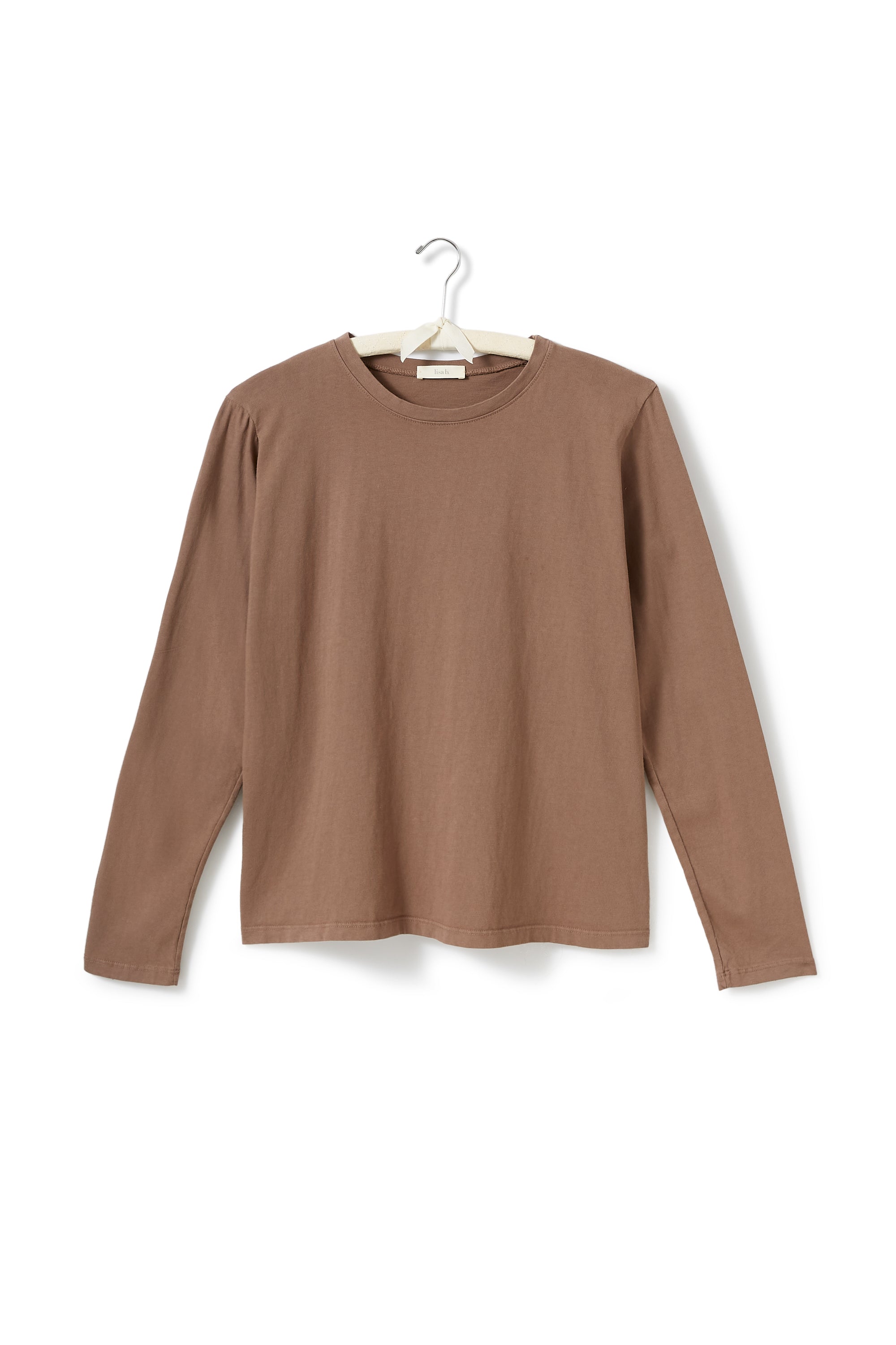 long sleeve boxy crew tee shirt