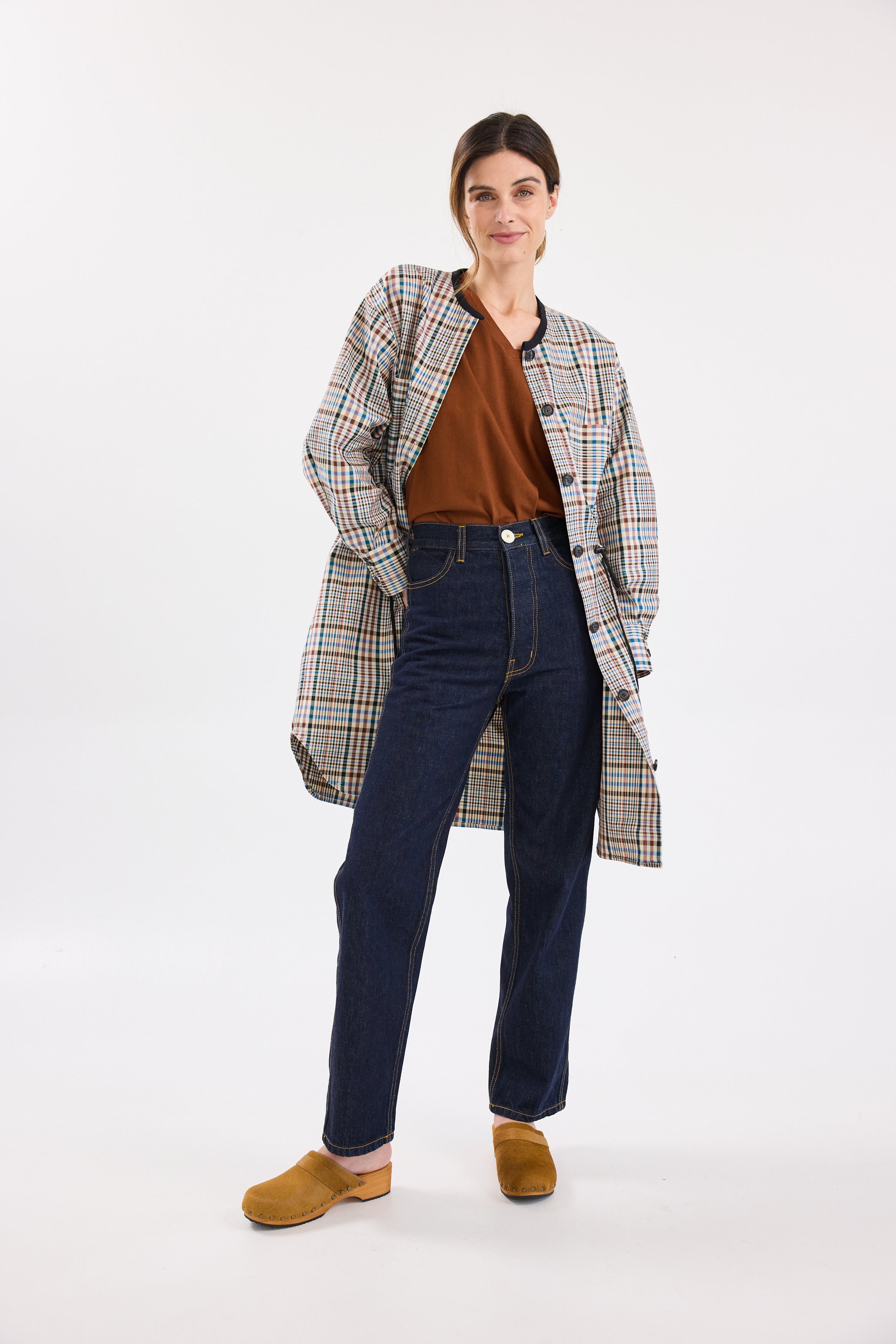 Proche Plaid Anorak Dress Jacket