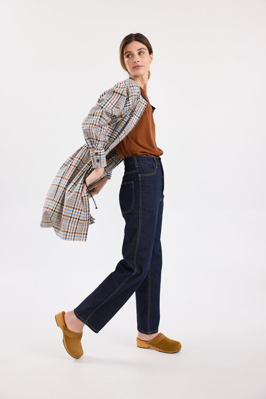 Proche Plaid Anorak Dress Jacket