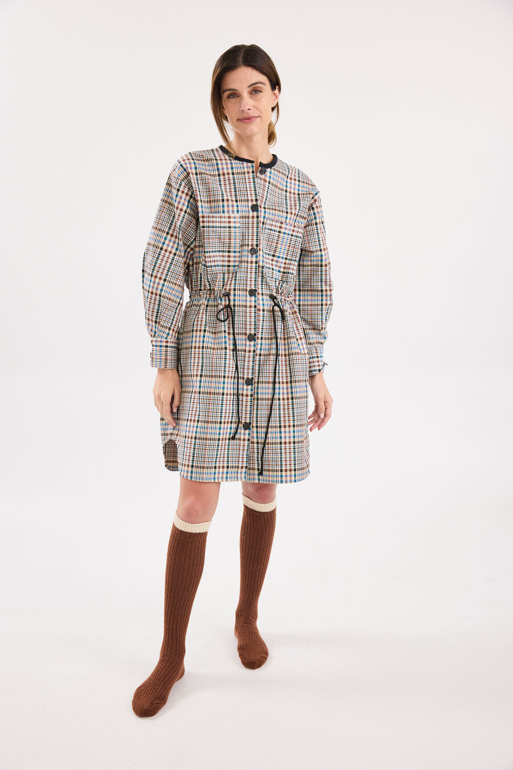 Proche Plaid Anorak Dress Jacket