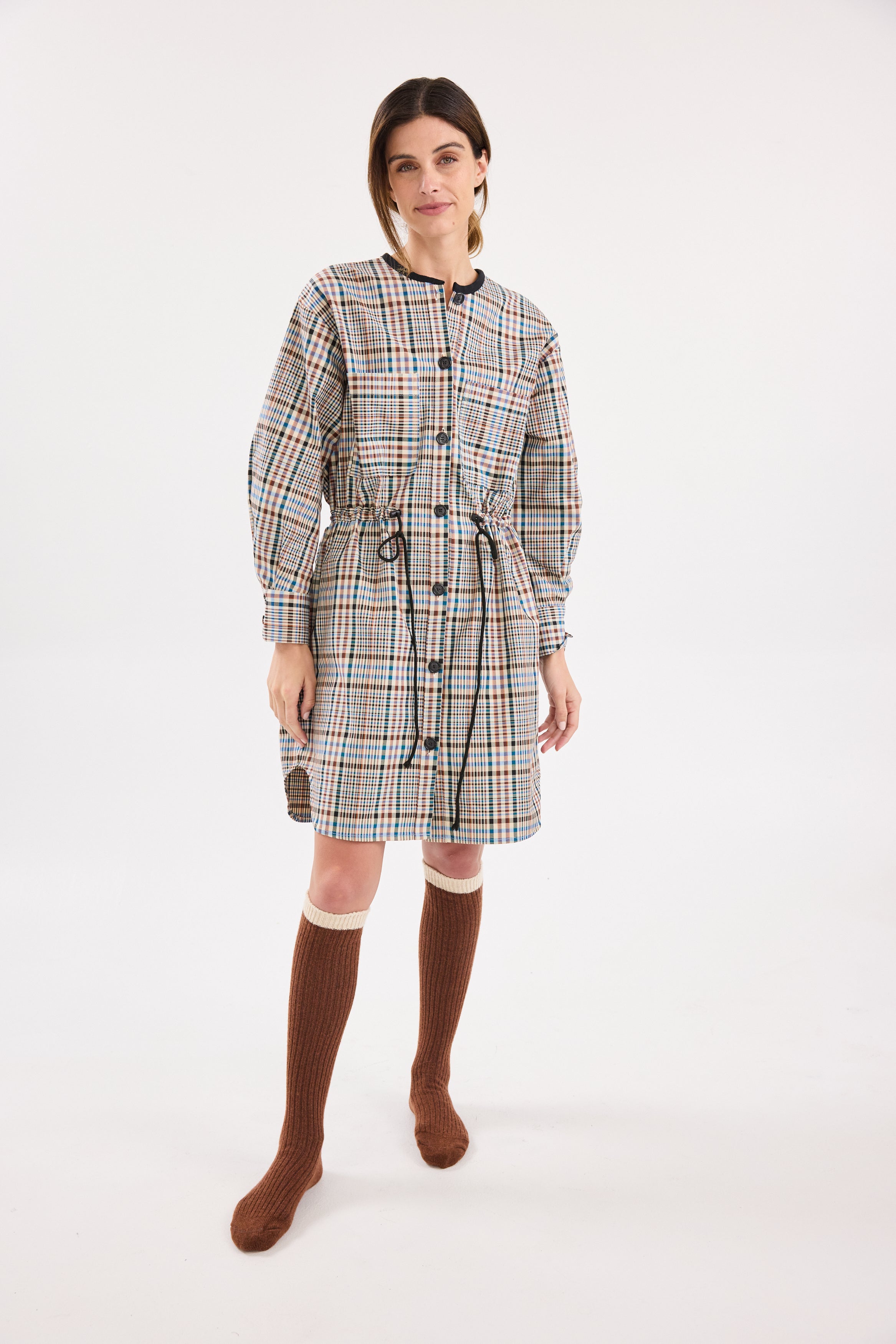 Proche Plaid Anorak Dress Jacket