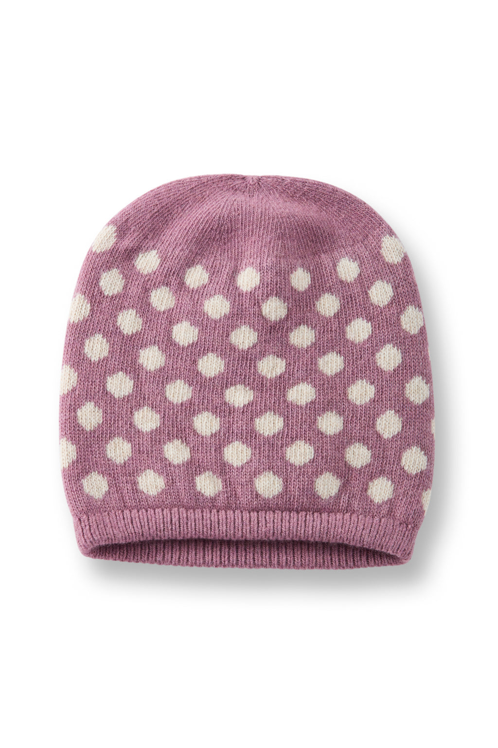 wool cashmere knit hat | reversible dot
