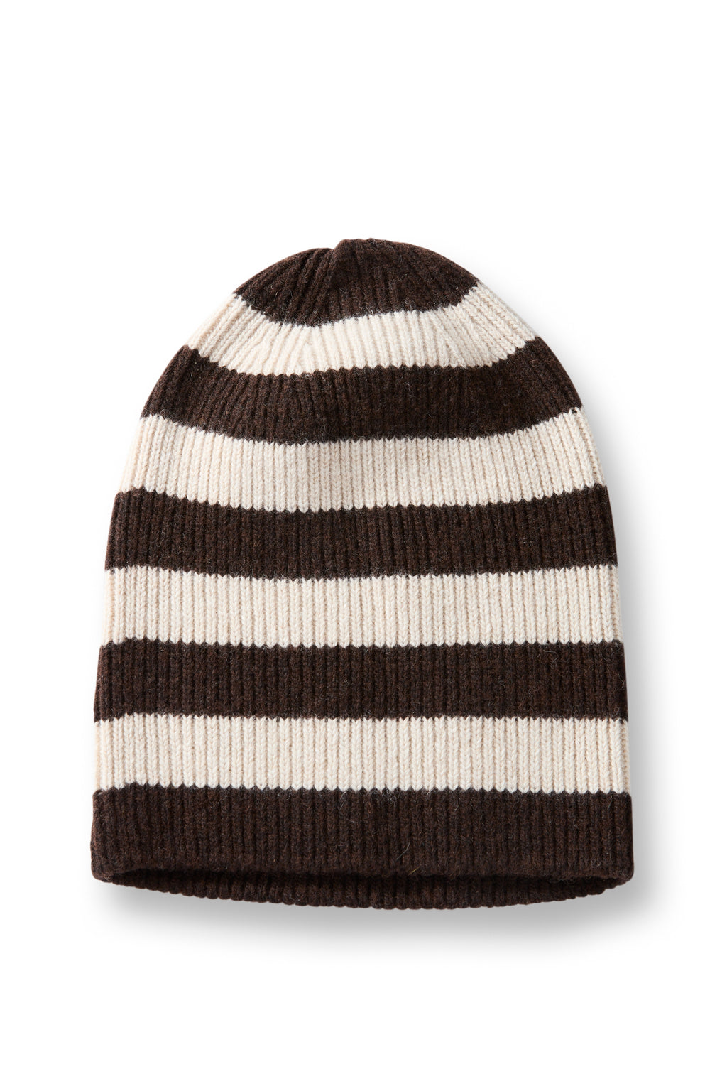 wool cashmere knit hat | rugby stripe