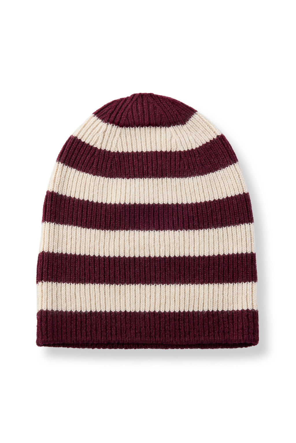 wool cashmere knit hat | rugby stripe