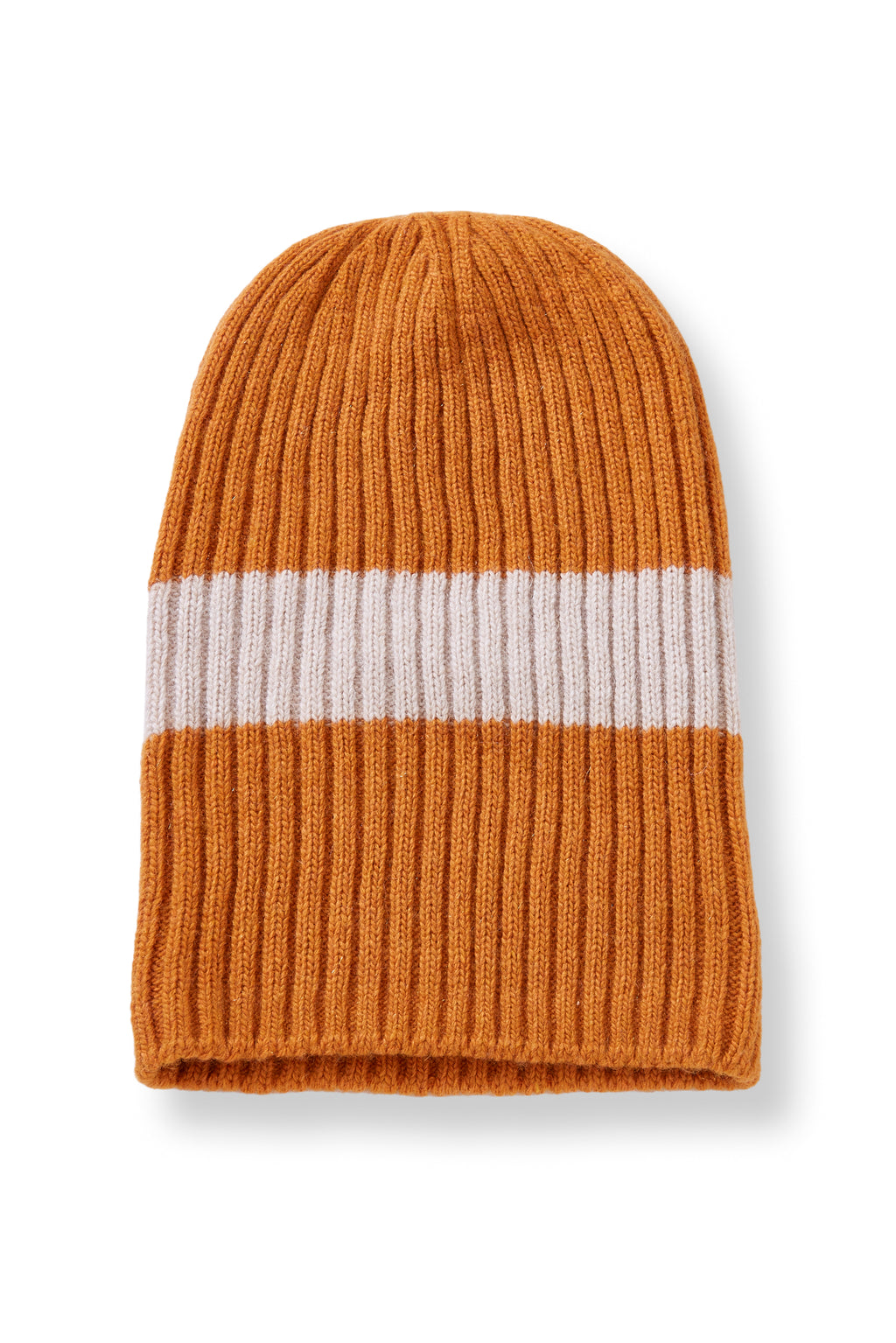 wool cashmere knit hat | wide stripe