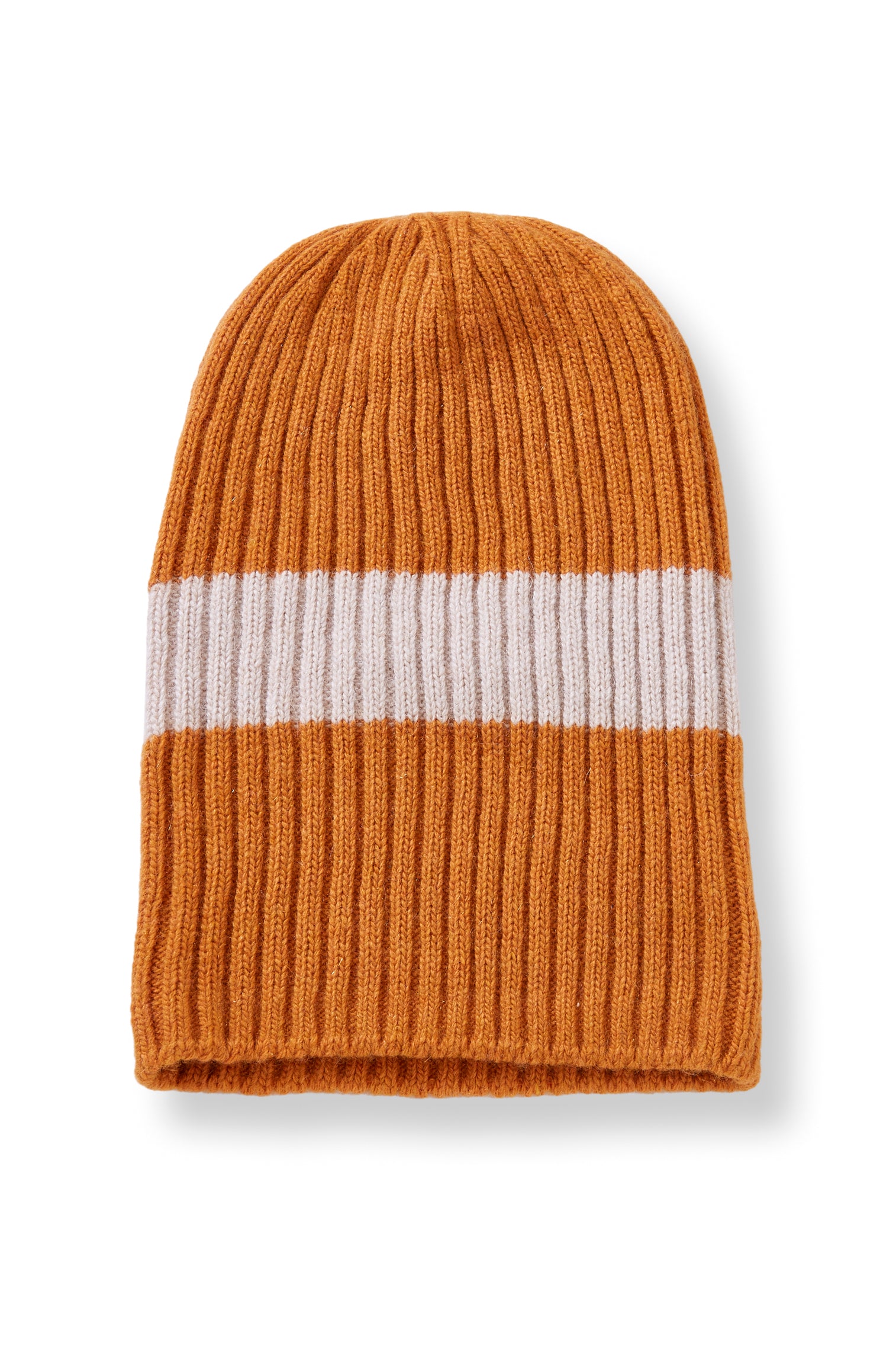 wool cashmere knit hat | wide stripe