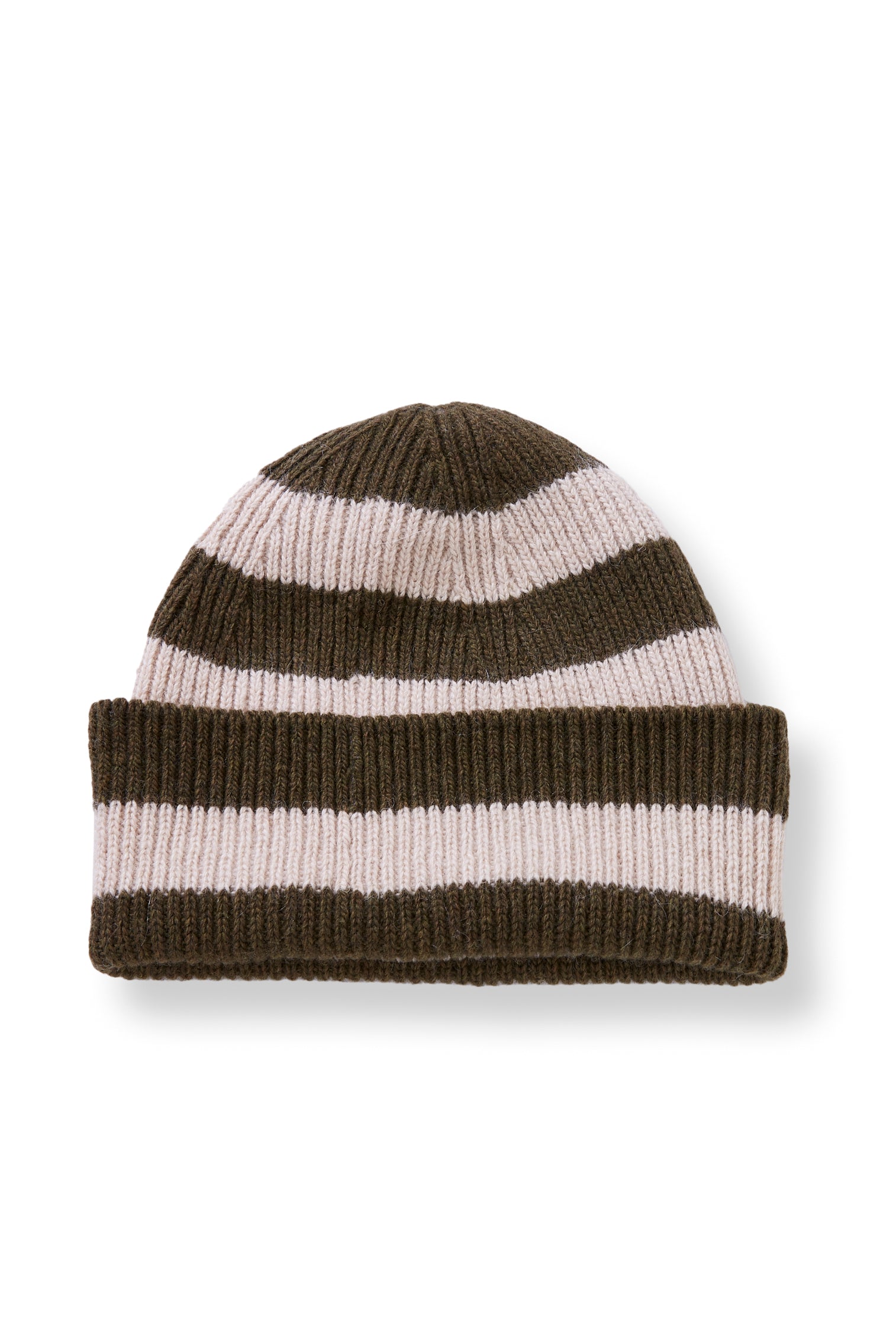 Cashmere in Love Kids cashmere Bibi striped beanie hat - White