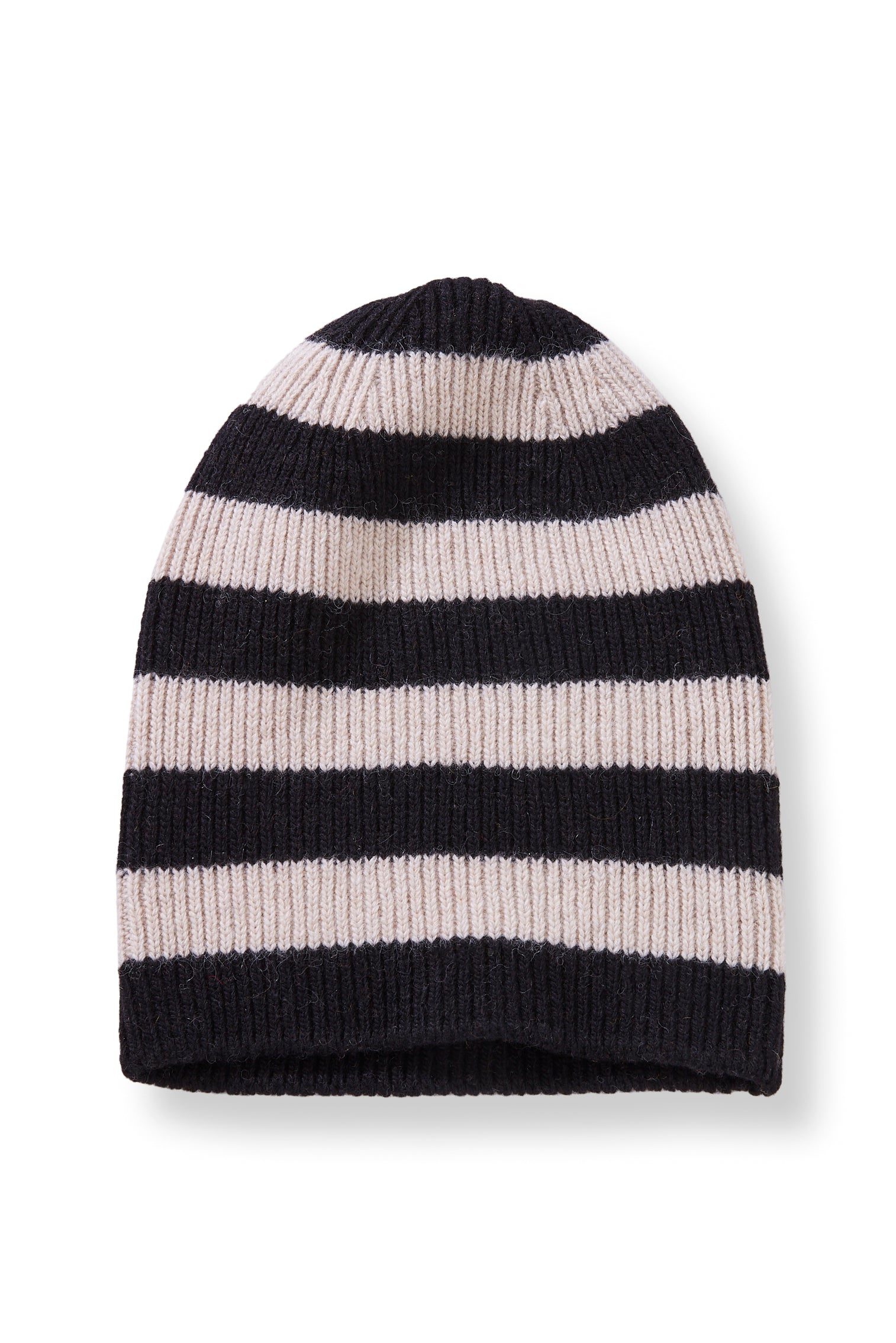 wool cashmere knit hat | rugby stripe