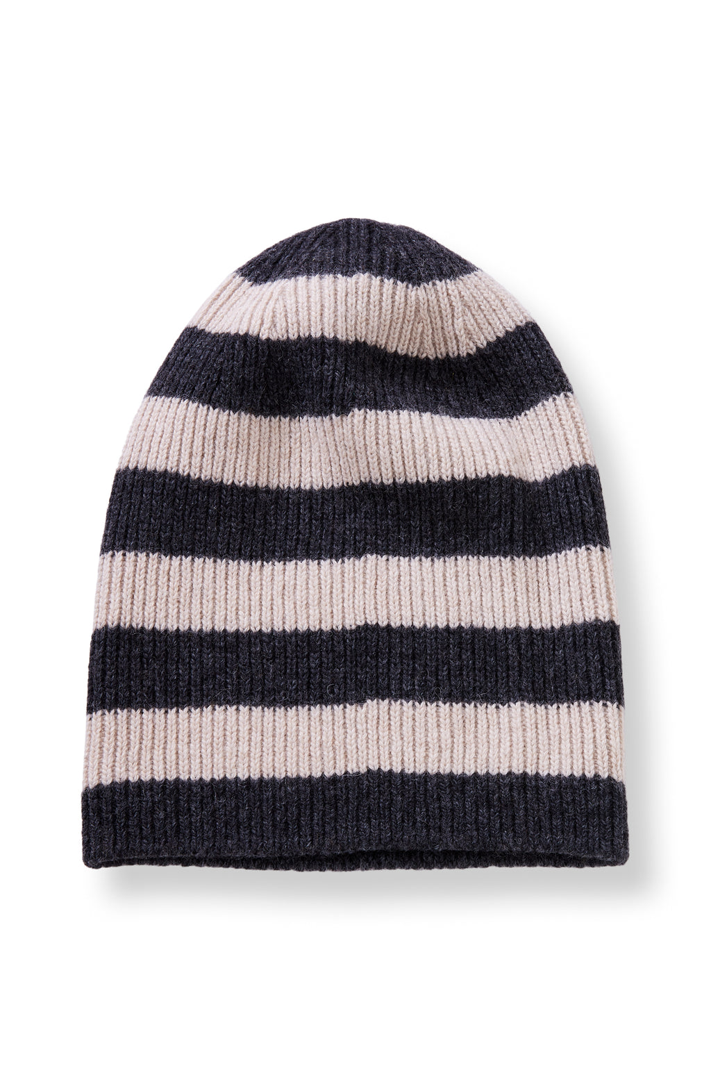 wool cashmere knit hat | rugby stripe
