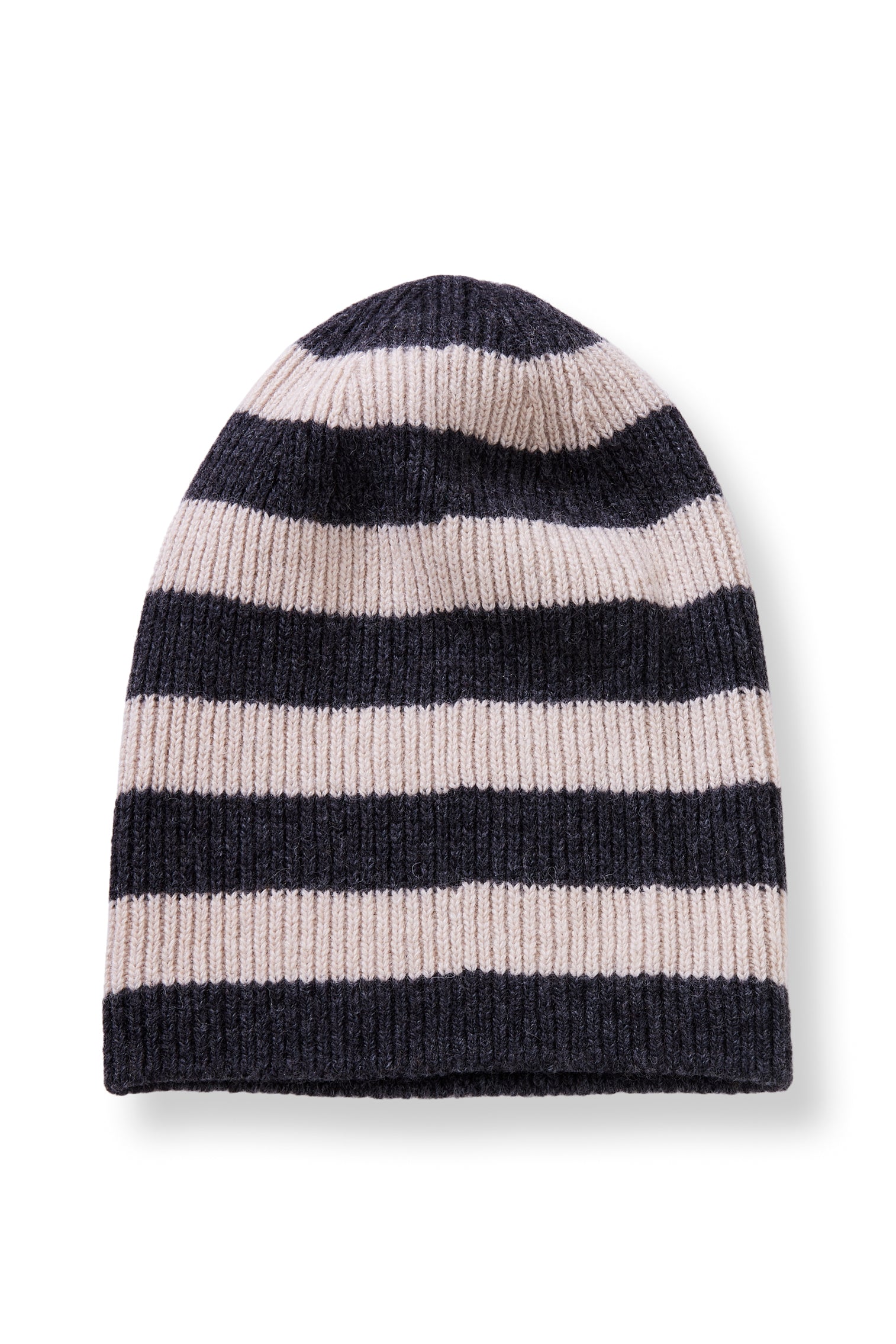 wool cashmere knit hat | rugby stripe
