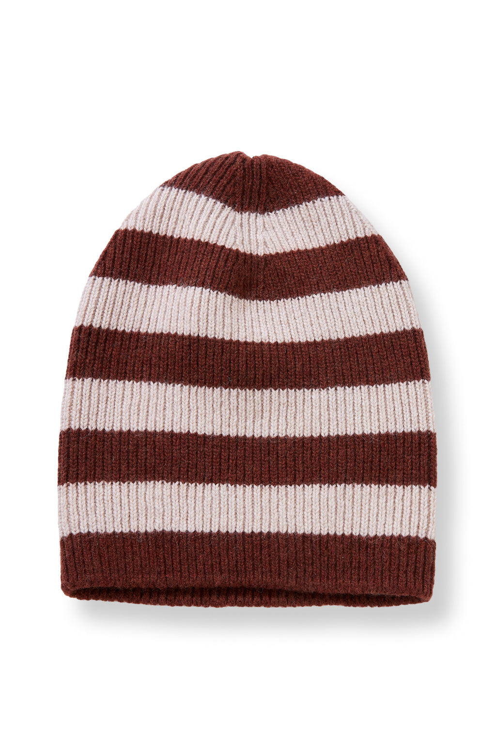 wool cashmere knit hat | rugby stripe
