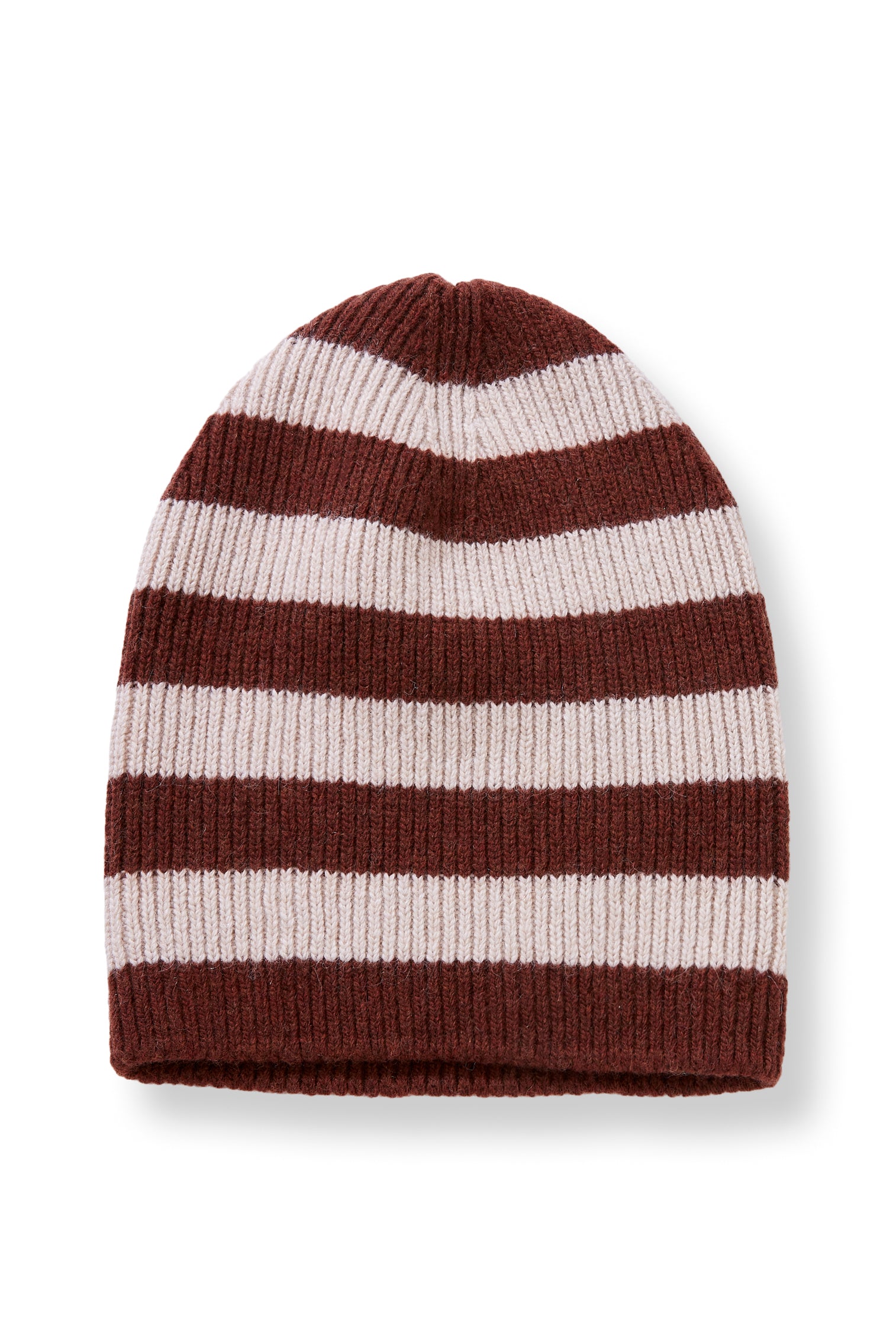 wool cashmere knit hat | rugby stripe