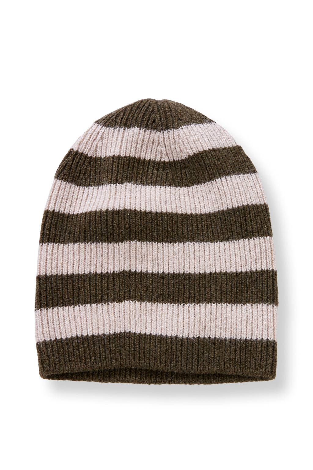 wool cashmere knit hat | rugby stripe