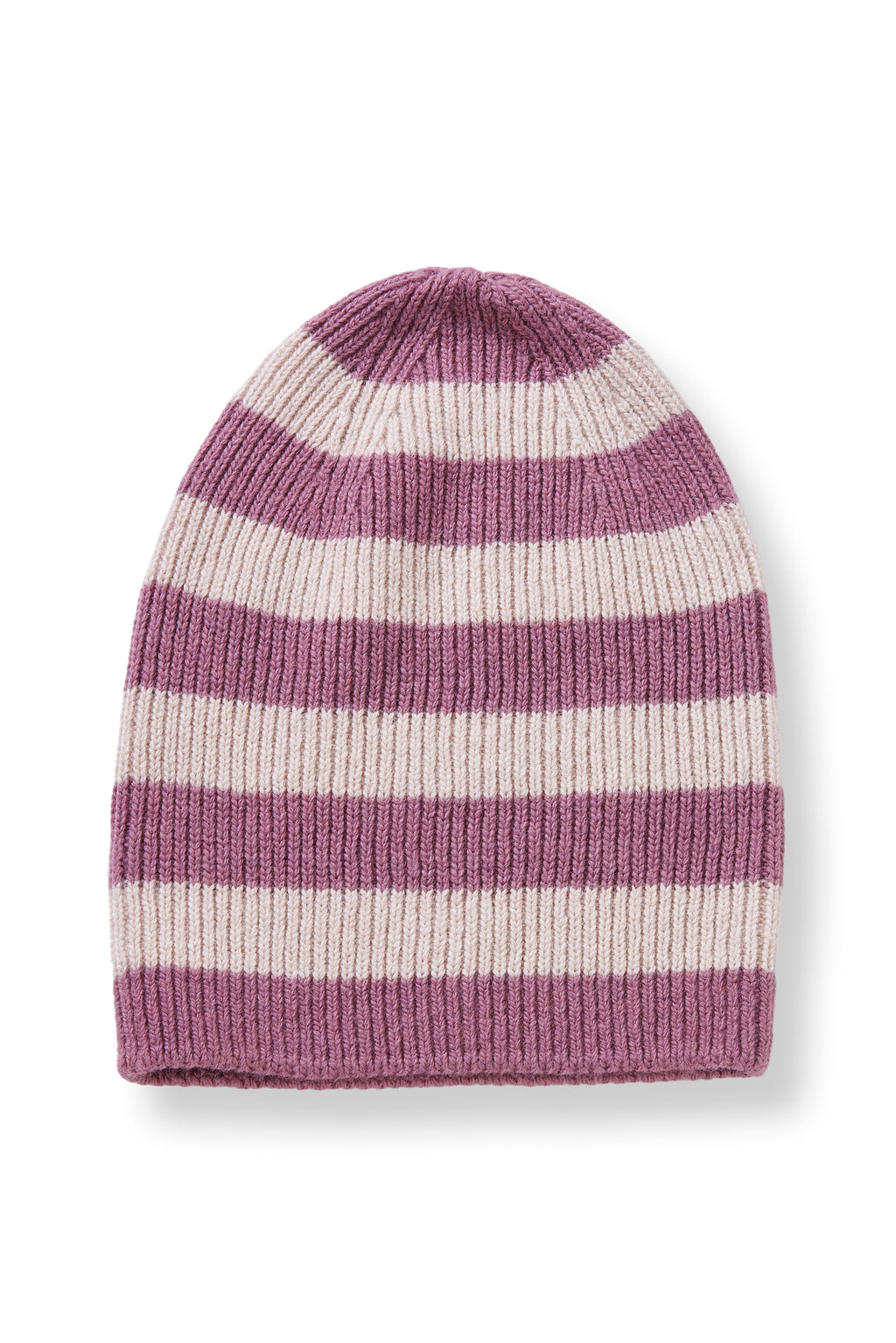 wool cashmere knit hat | rugby stripe