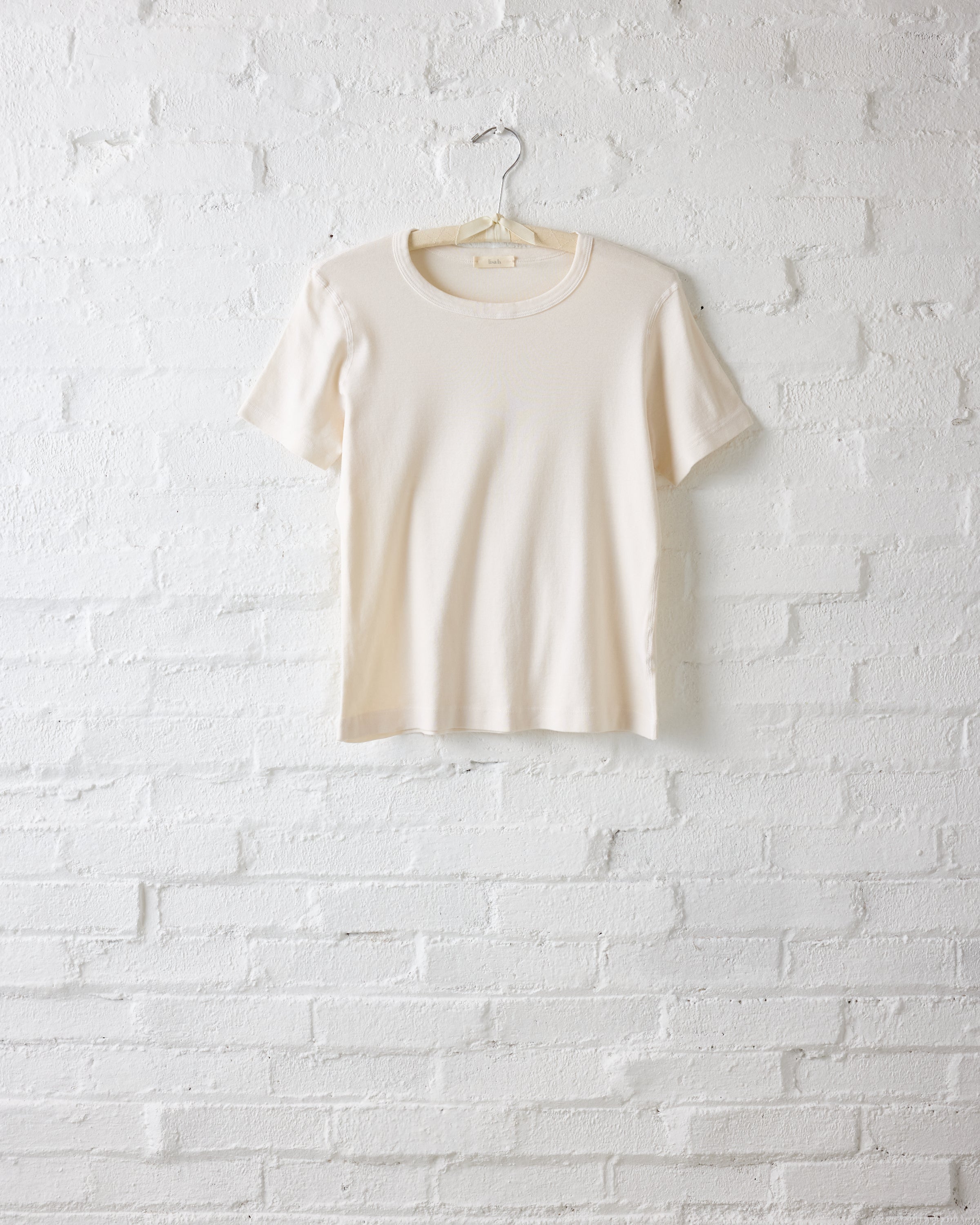 lisa b. Créme SS Rib Baby Tee