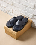 lisa b. Navy Leather Flip-flop