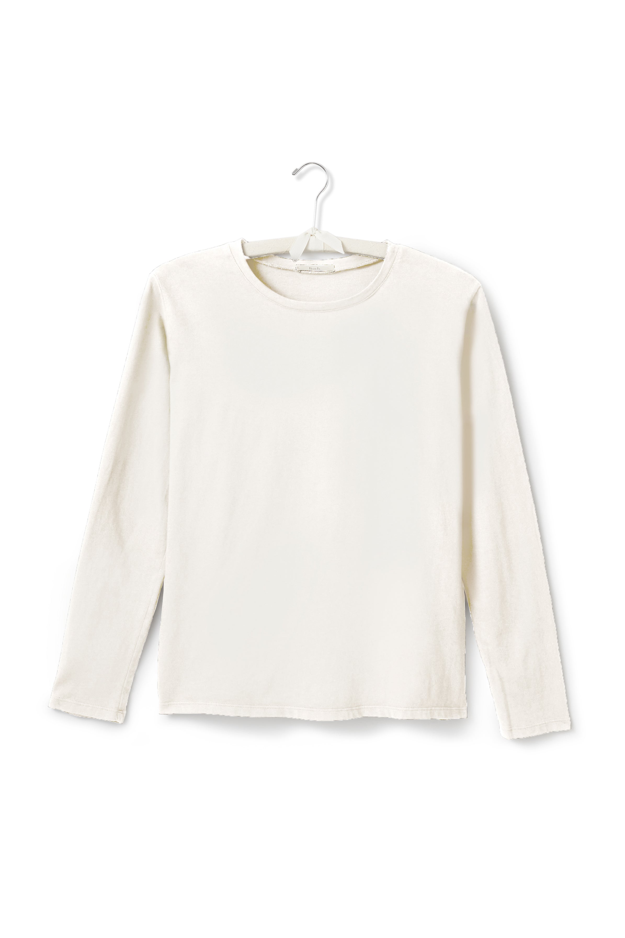long sleeve boxy crew tee shirt