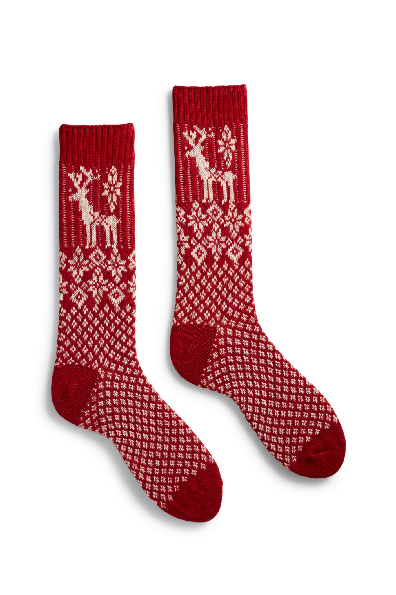 men's reindeer wool cashmere crew socks