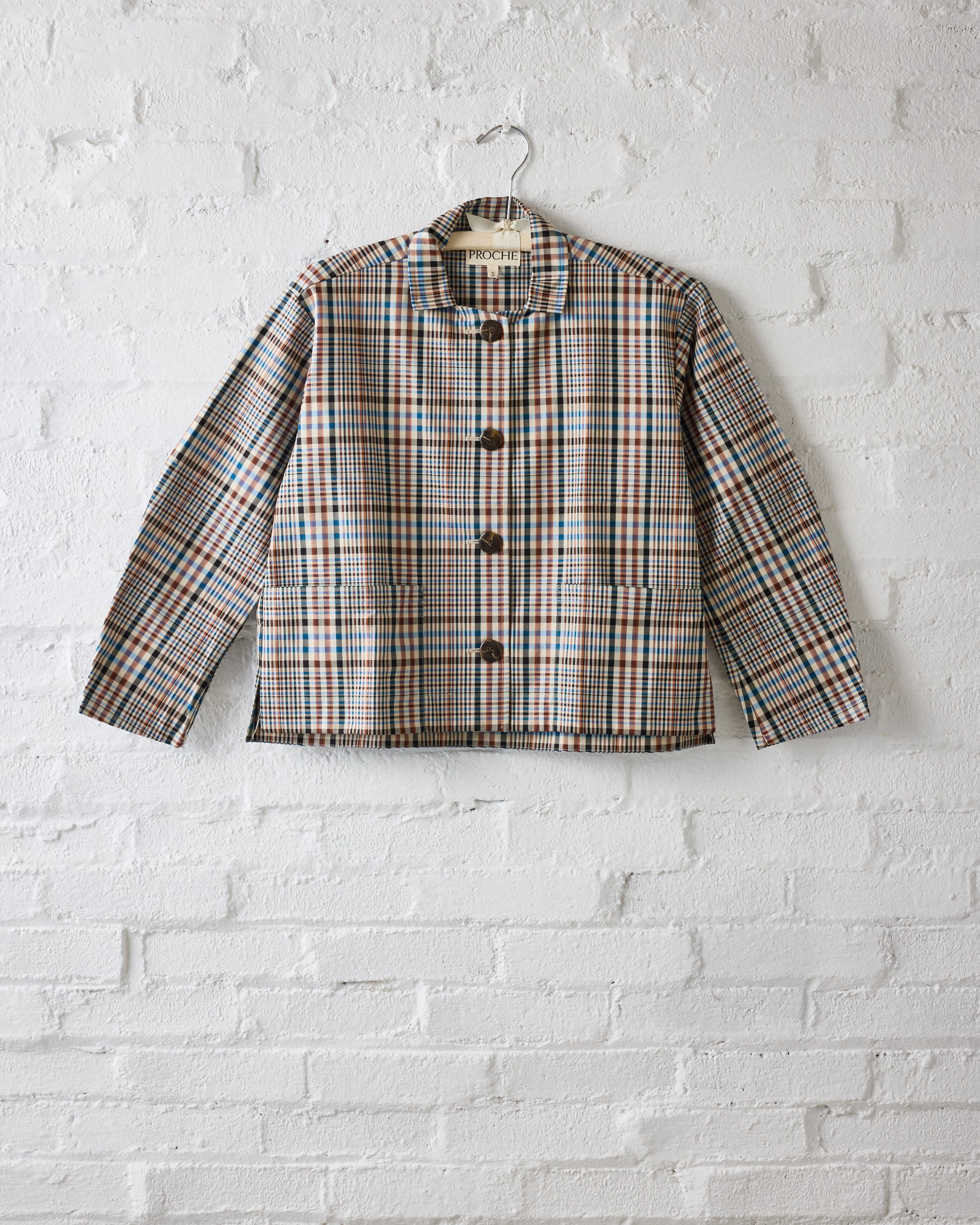 Proche Plaid Mao Jacket