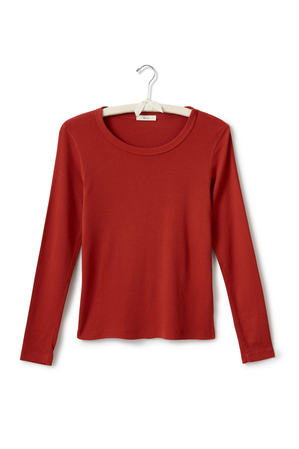 long sleeve scoop neck tee shirt