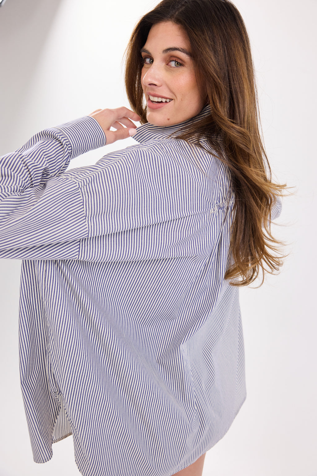 Proche Studio Button Down Pinstripe Shirt