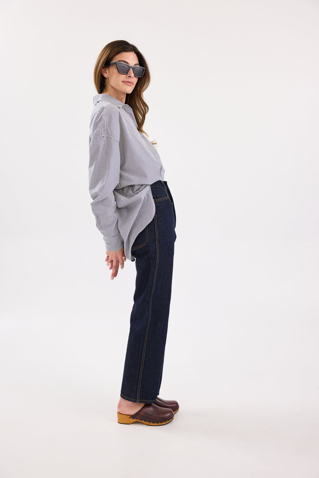 Proche Studio Button Down Pinstripe Shirt