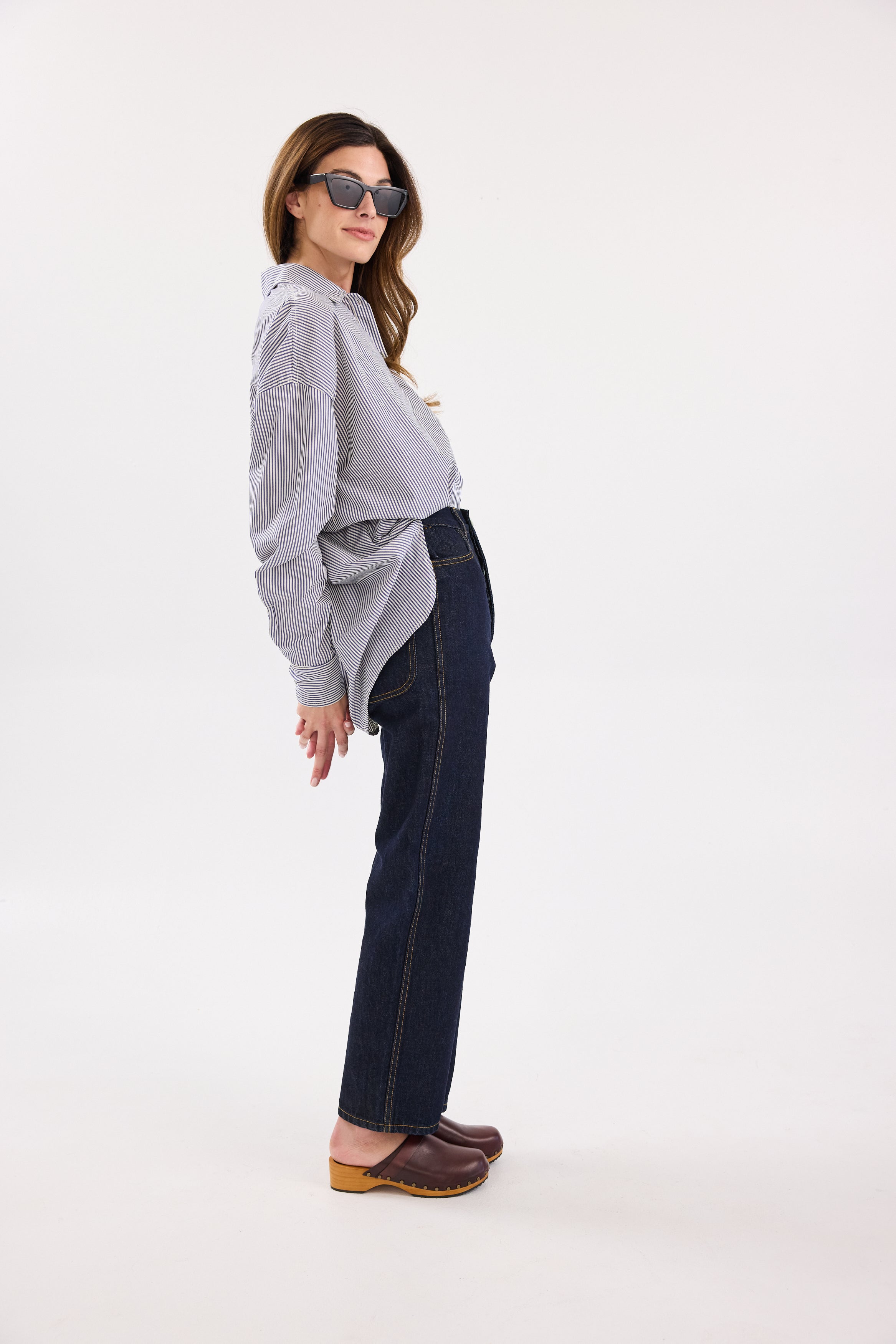 Proche Studio Button Down Pinstripe Shirt