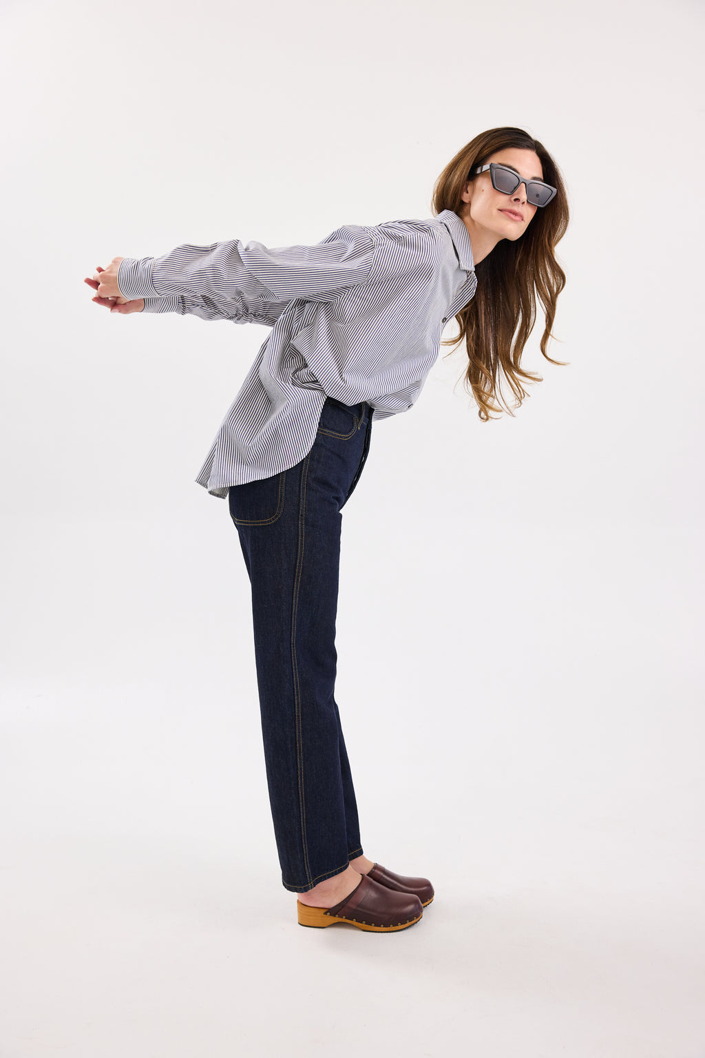 Proche Studio Button Down Pinstripe Shirt