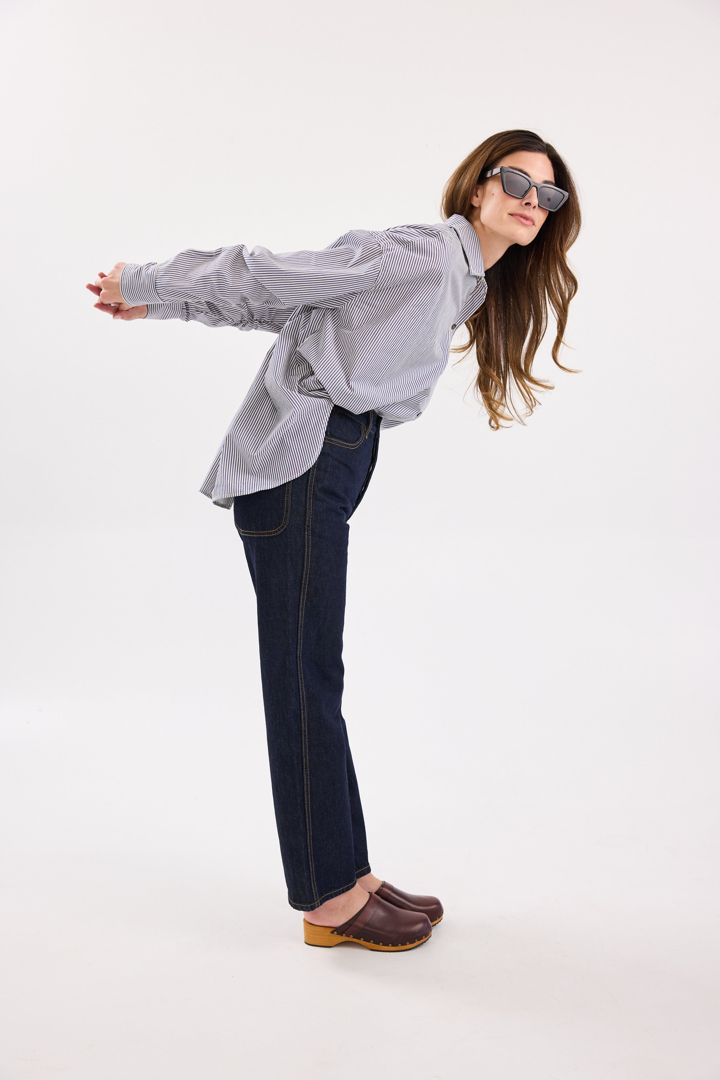 Proche Studio Button Down Pinstripe Shirt